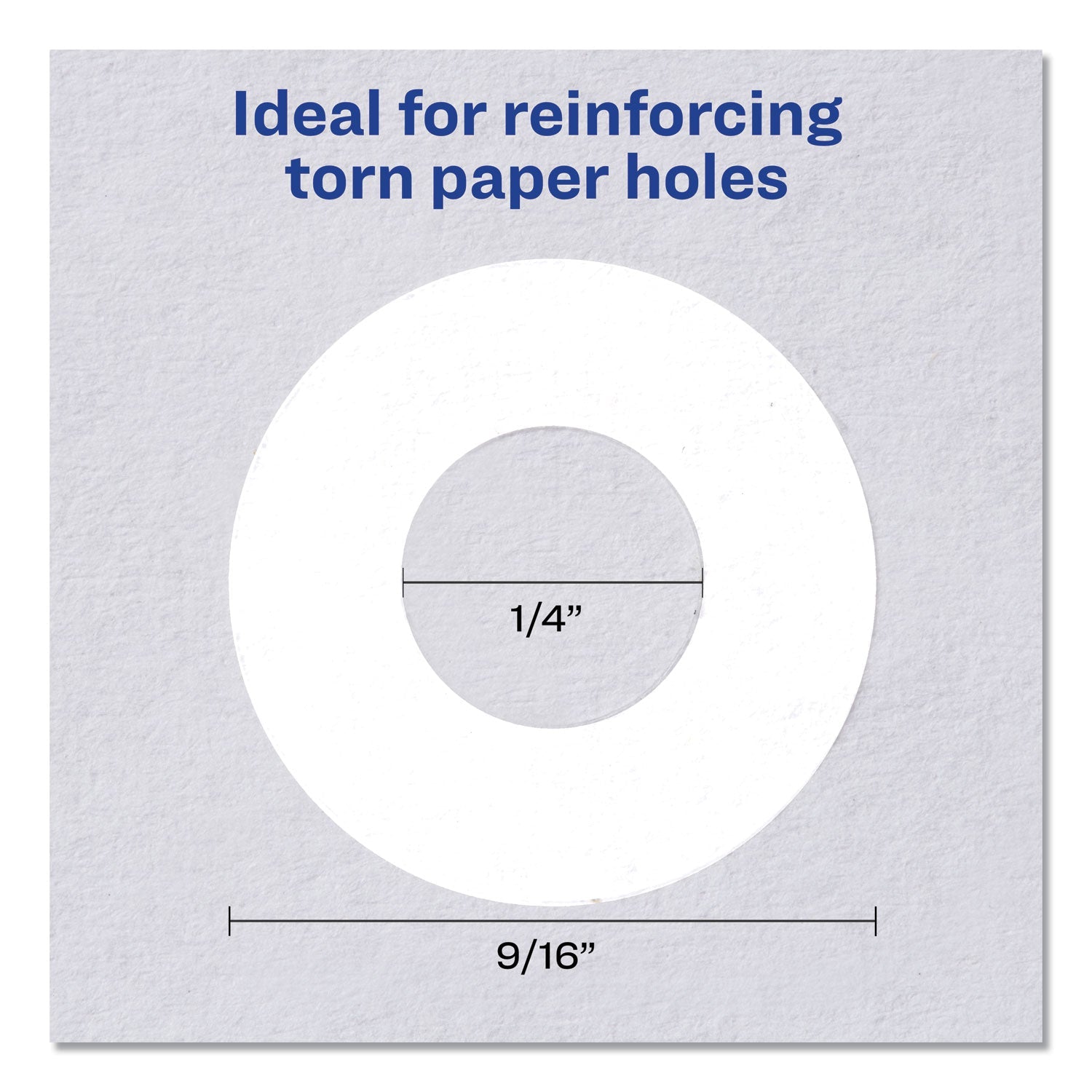 Avery Dispenser Pack Hole Reinforcements, 0.25" Dia, White, 1,000/Pack, (5720)