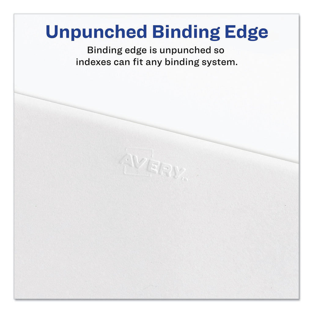 Avery Preprinted Legal Exhibit Side Tab Index Dividers, Avery Style, 25-Tab, 1 to 25, 11 x 8.5, White, 1 Set