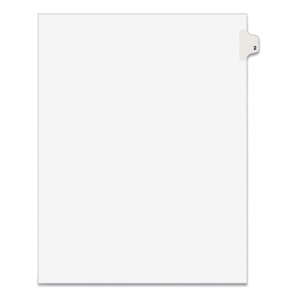 Avery Preprinted Legal Exhibit Side Tab Index Dividers, Avery Style, 10-Tab, 2, 11 x 8.5, White, 25/Pack