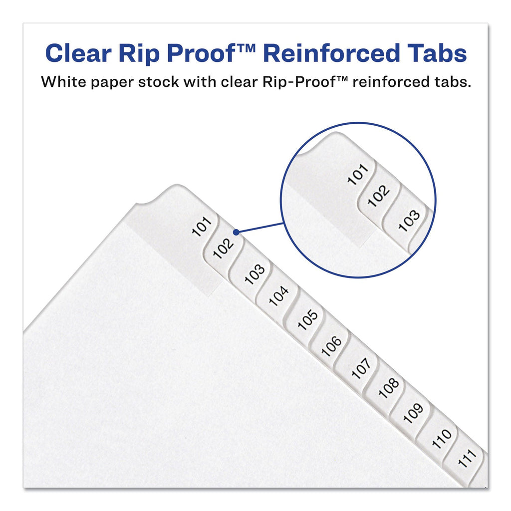 Avery Preprinted Legal Exhibit Side Tab Index Dividers, Allstate Style, 25-Tab, 276 to 300, 11 x 8.5, White, 1 Set