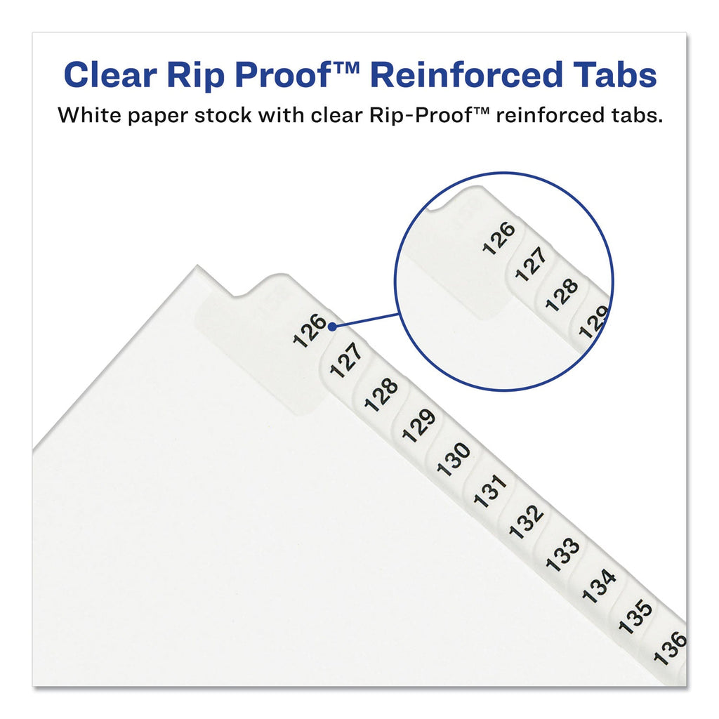 Avery Preprinted Legal Exhibit Side Tab Index Dividers, Avery Style, 26-Tab, Exhibit A to Exhibit Z, 11 x 8.5, White, 1 Set, (1370)