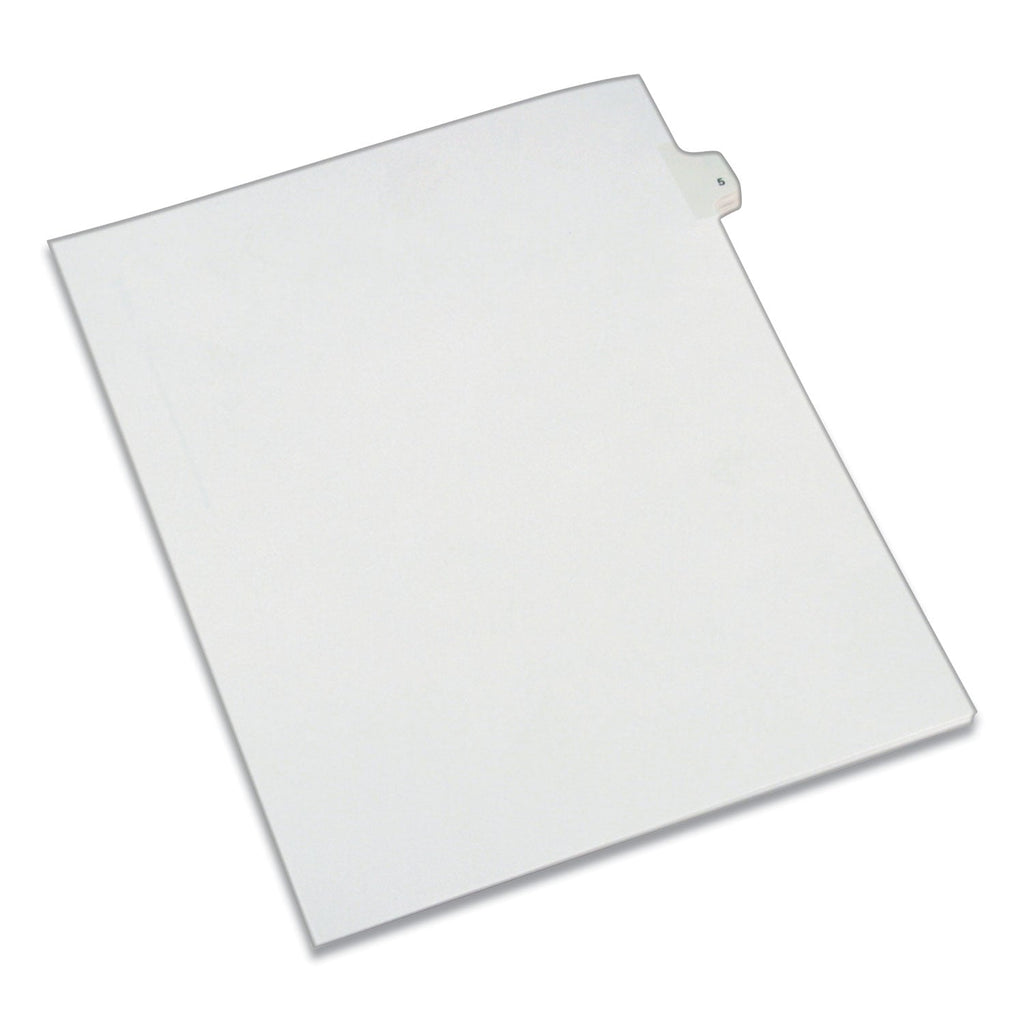 Avery Preprinted Legal Exhibit Side Tab Index Dividers, Allstate Style, 10-Tab, 5, 11 x 8.5, White, 25/Pack