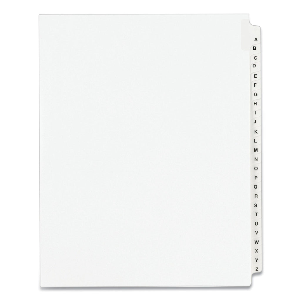 Avery Preprinted Legal Exhibit Side Tab Index Dividers, Avery Style, 26-Tab, A to Z, 11 x 8.5, White, 1 Set, (1400)