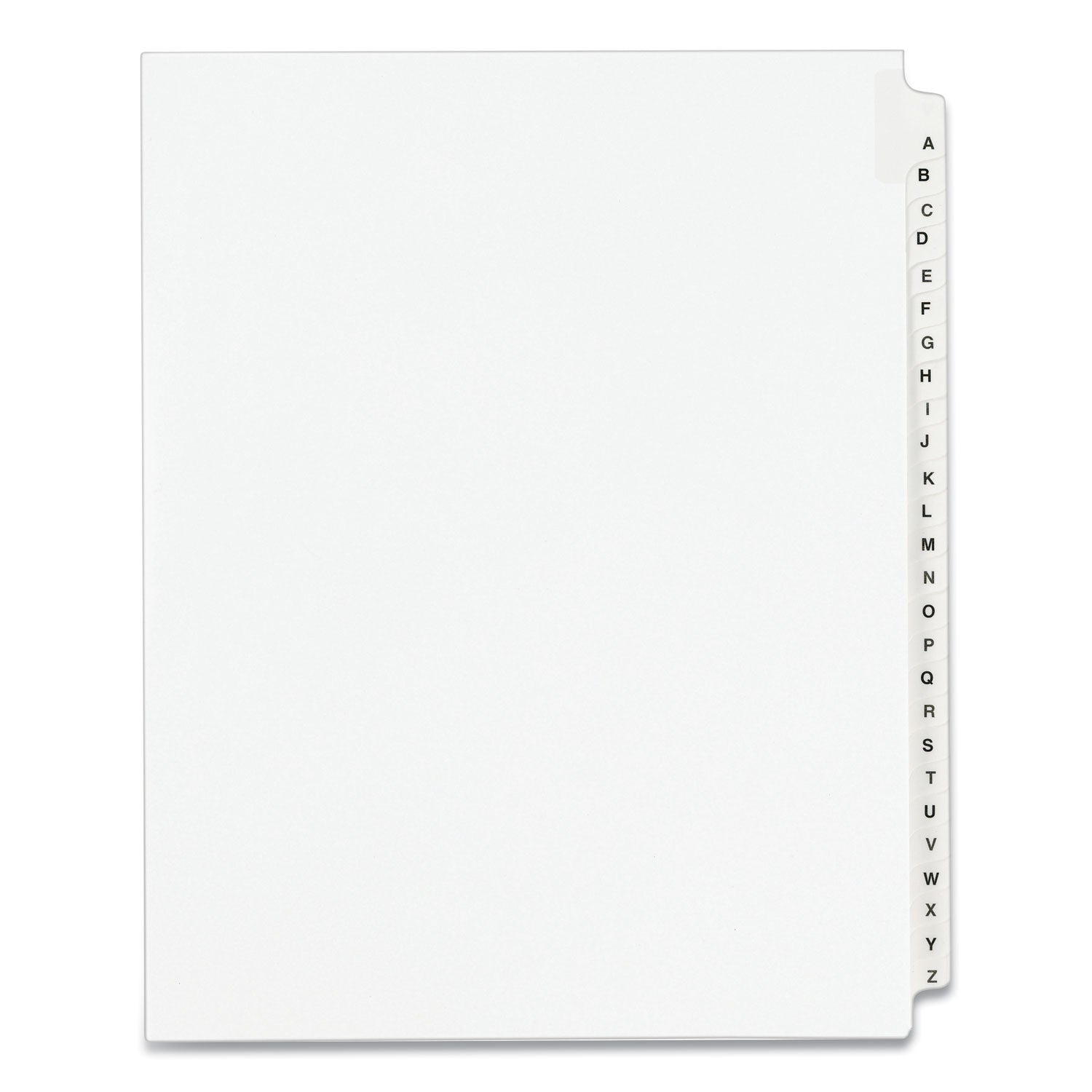 Avery Preprinted Legal Exhibit Side Tab Index Dividers, Avery Style, 26-Tab, A to Z, 11 x 8.5, White, 1 Set, (1400)