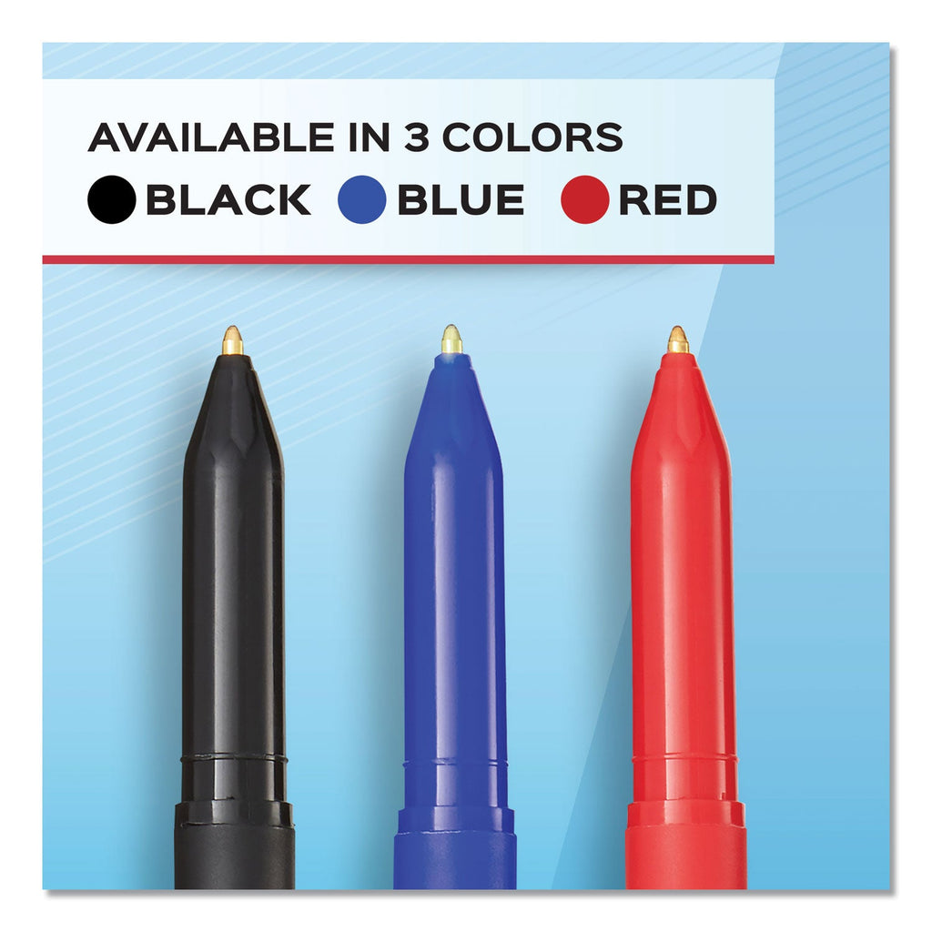 Paper Mate Write Bros. Ballpoint Pen, Stick, Medium 1 mm, Red Ink, Red Barrel, Dozen