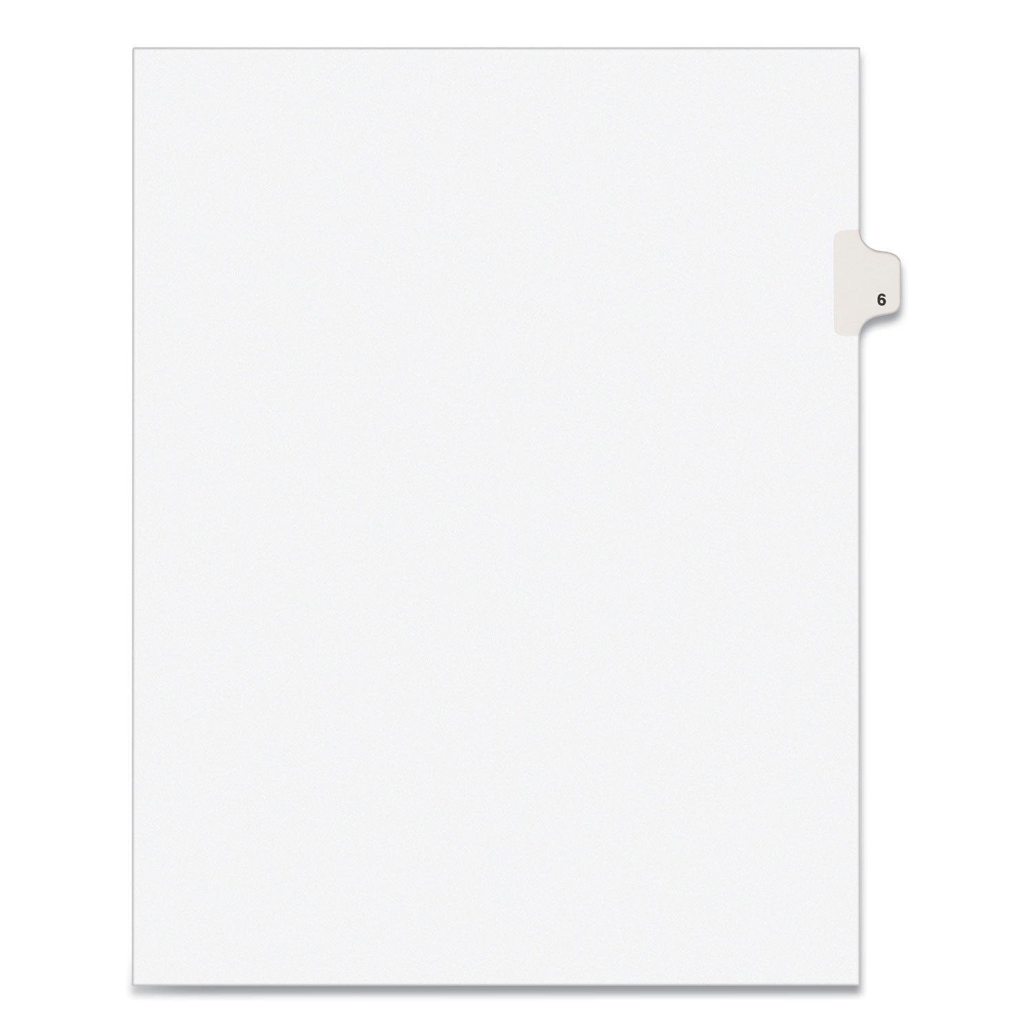 Avery Preprinted Legal Exhibit Side Tab Index Dividers, Avery Style, 10-Tab, 6, 11 x 8.5, White, 25/Pack