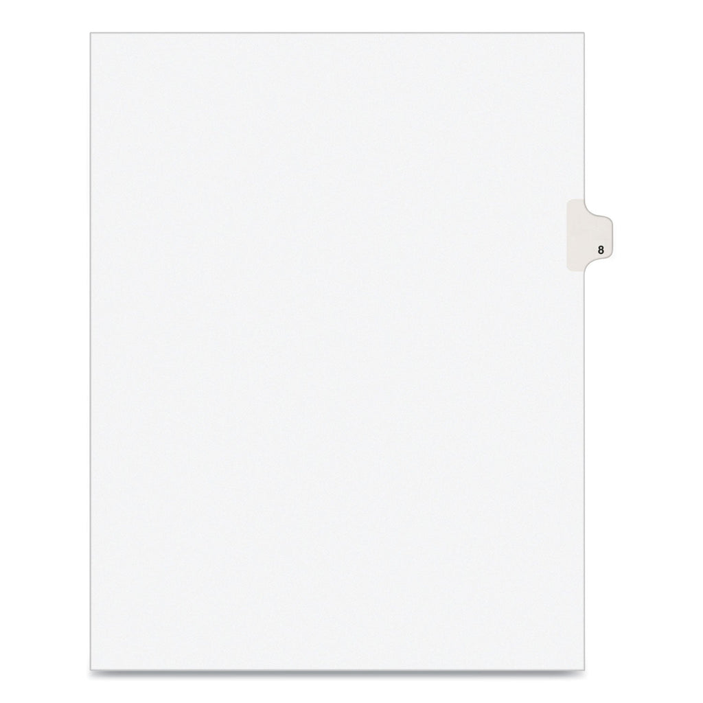 Avery Preprinted Legal Exhibit Side Tab Index Dividers, Avery Style, 10-Tab, 8, 11 x 8.5, White, 25/Pack