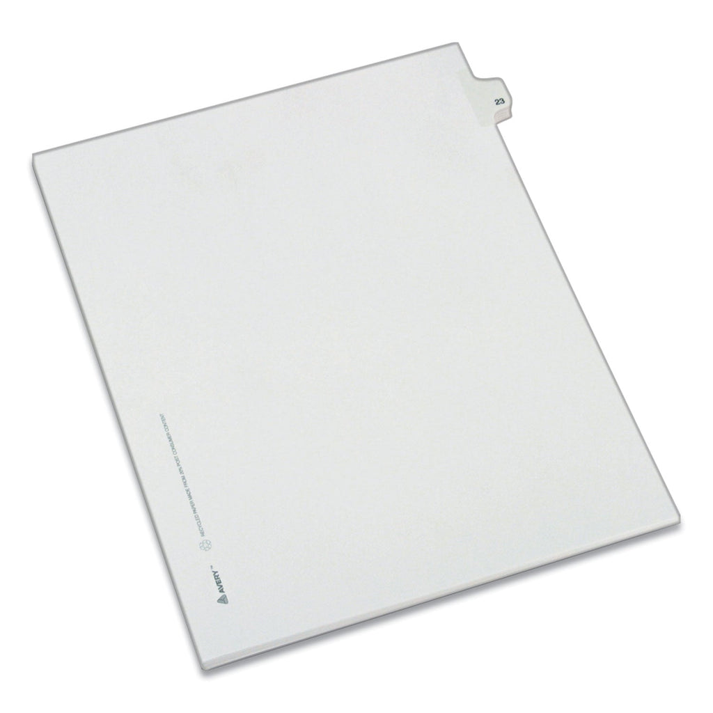 Avery Preprinted Legal Exhibit Side Tab Index Dividers, Allstate Style, 10-Tab, 23, 11 x 8.5, White, 25/Pack