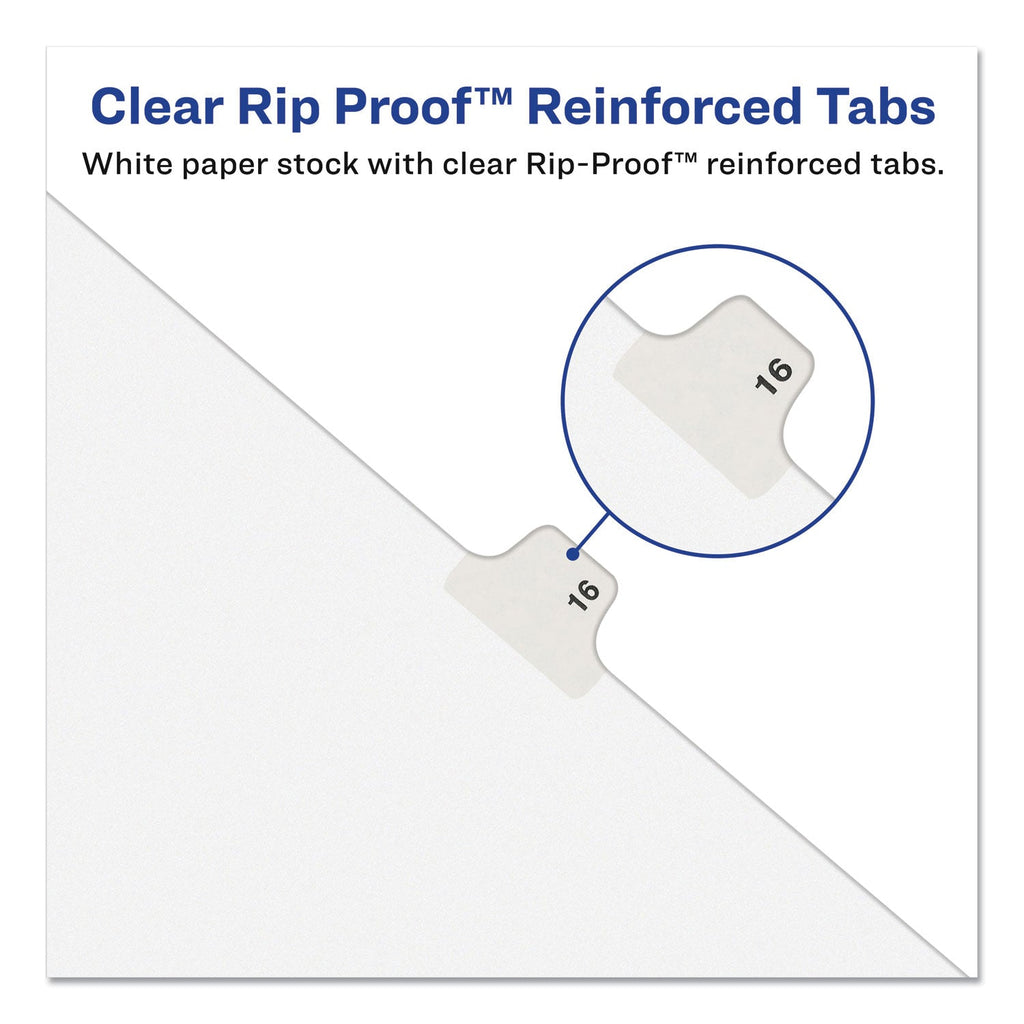 Avery Preprinted Legal Exhibit Side Tab Index Dividers, Avery Style, 10-Tab, 2, 11 x 8.5, White, 25/Pack