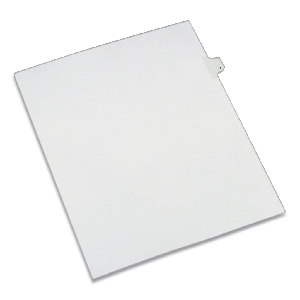Avery Preprinted Legal Exhibit Side Tab Index Dividers, Allstate Style, 10-Tab, 7, 11 x 8.5, White, 25/Pack