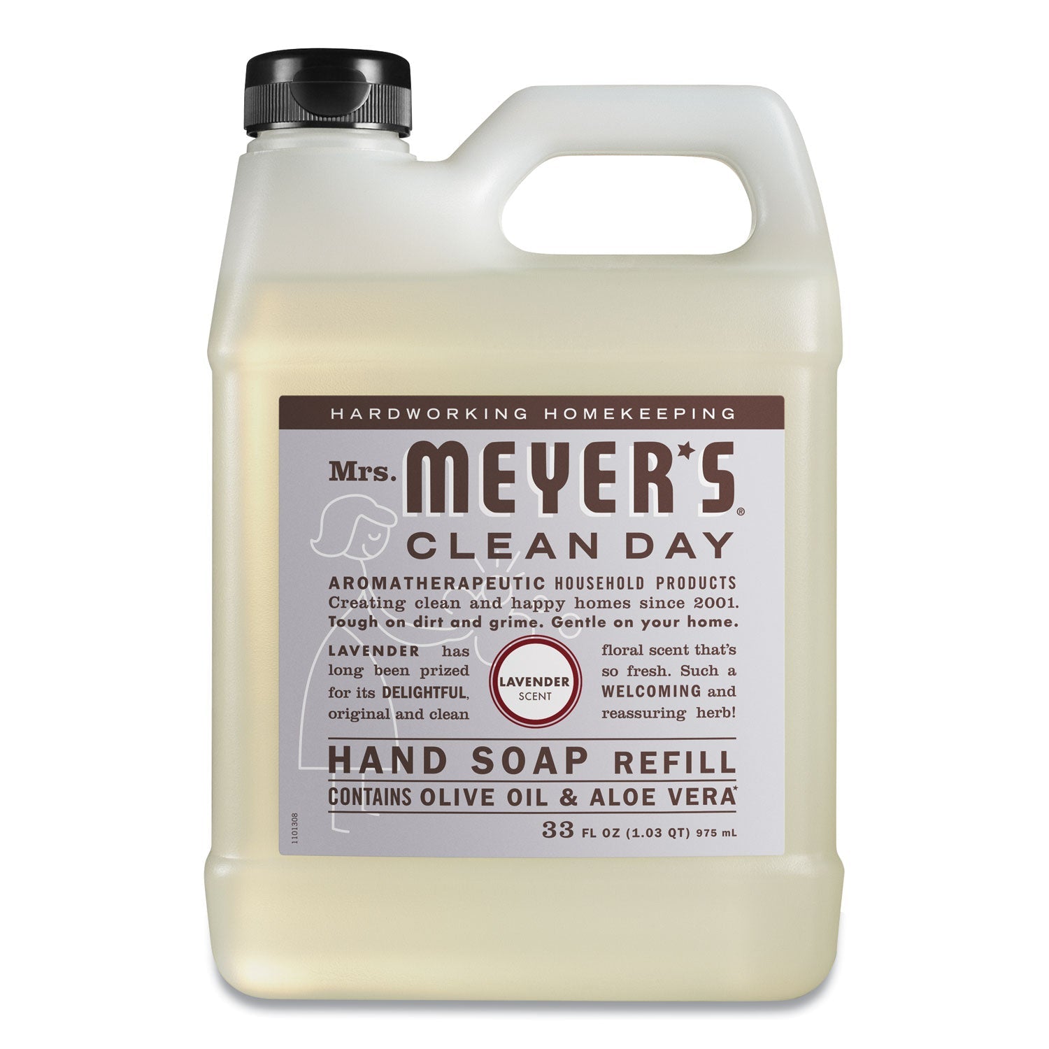 Mrs. Meyer's Clean Day Liquid Hand Soap, Lavender, 33 oz, 6/Carton
