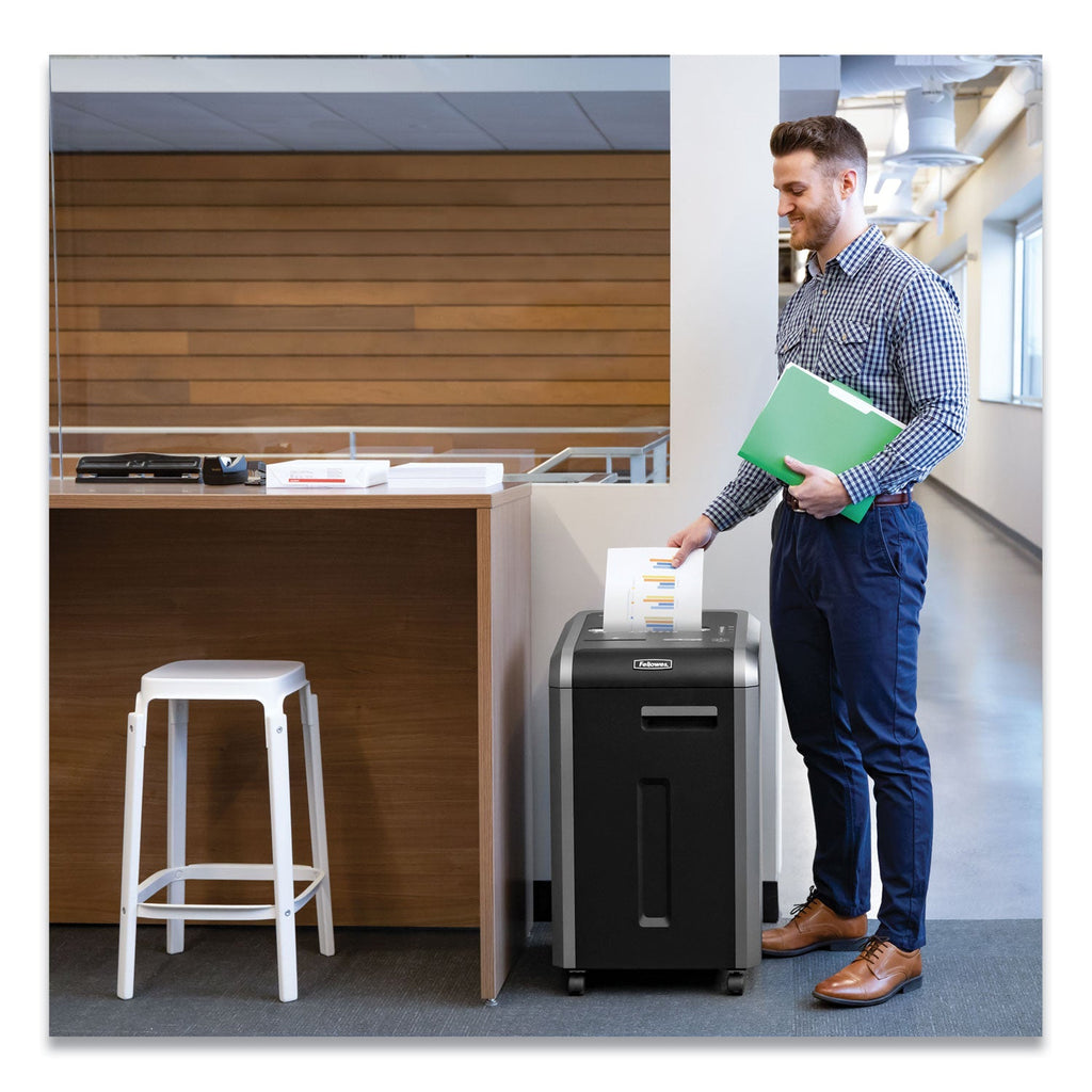 Fellowes Powershred 225Mi 100% Jam Proof Micro-Cut Shredder, 16 Manual Sheet Capacity
