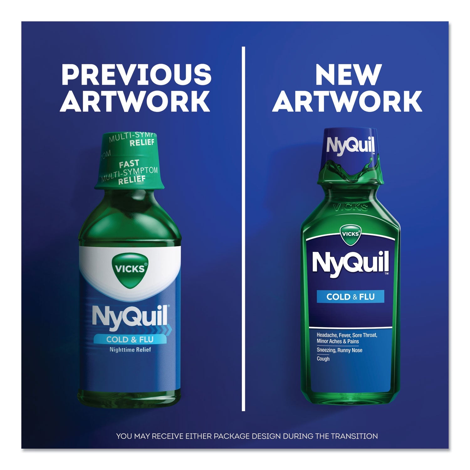 Vicks NyQuil Cold and Flu Nighttime Liquid, 12 oz Bottle