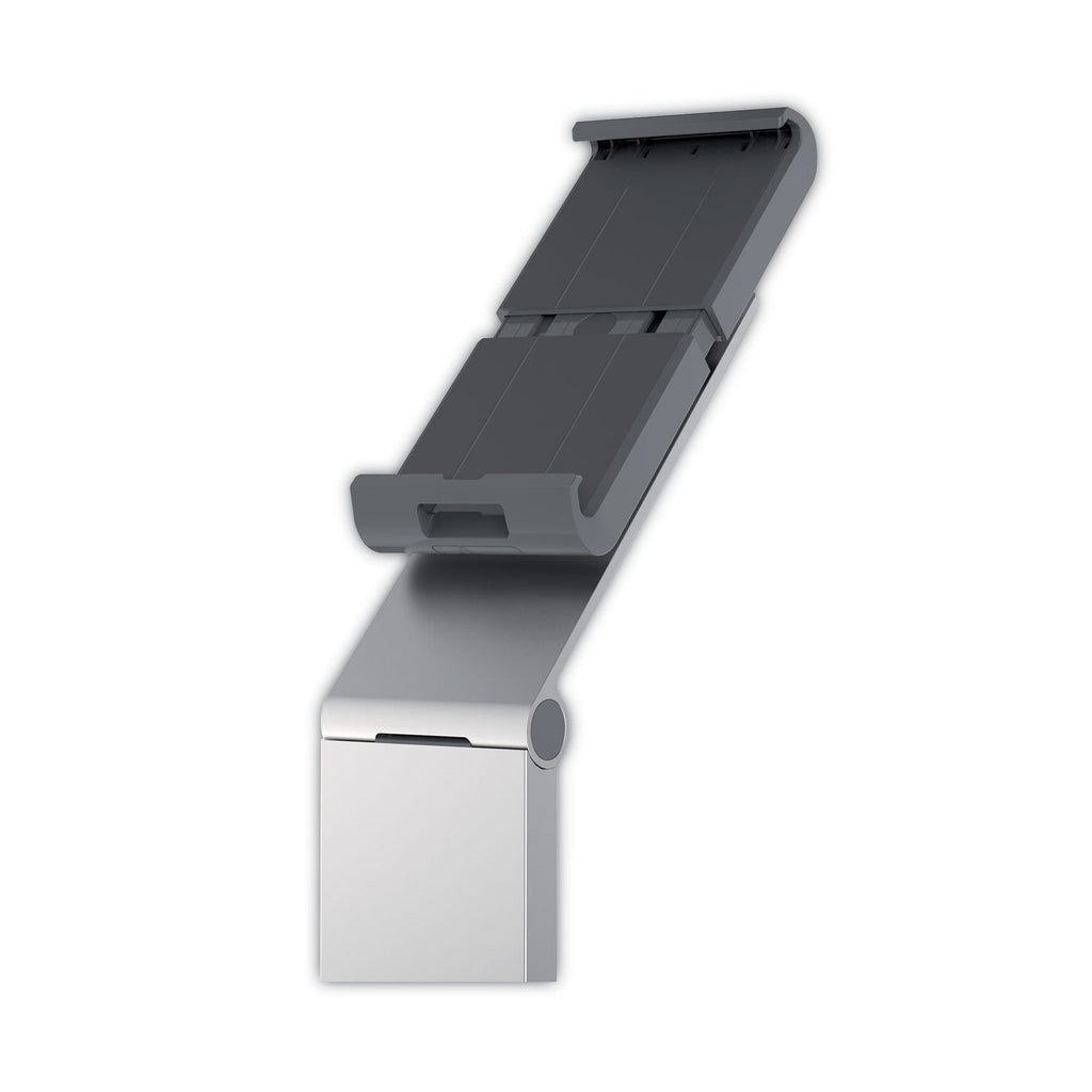 Durable Wall-Mounted Tablet Holder, Silver/Charcoal Gray