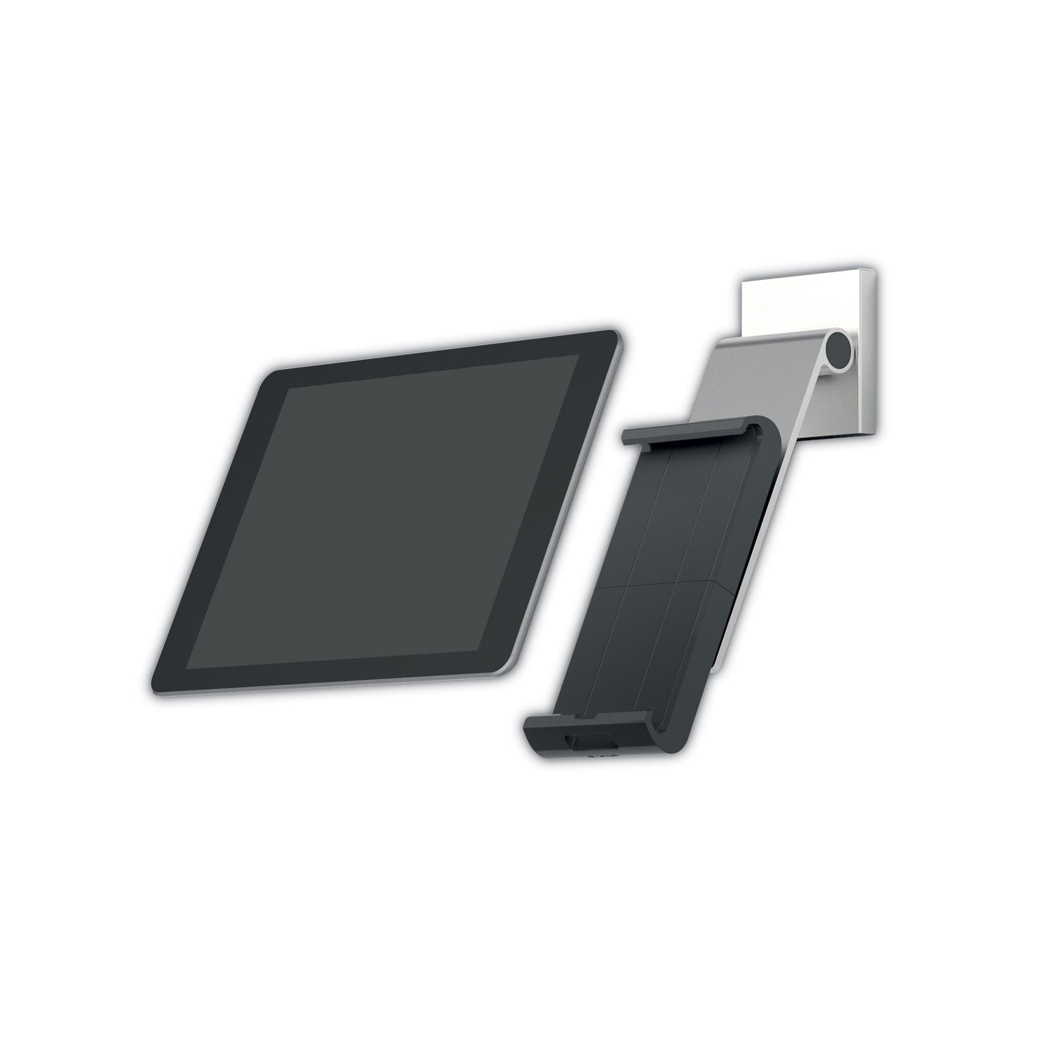 Durable Mountable Tablet Holder, Silver/Charcoal Gray