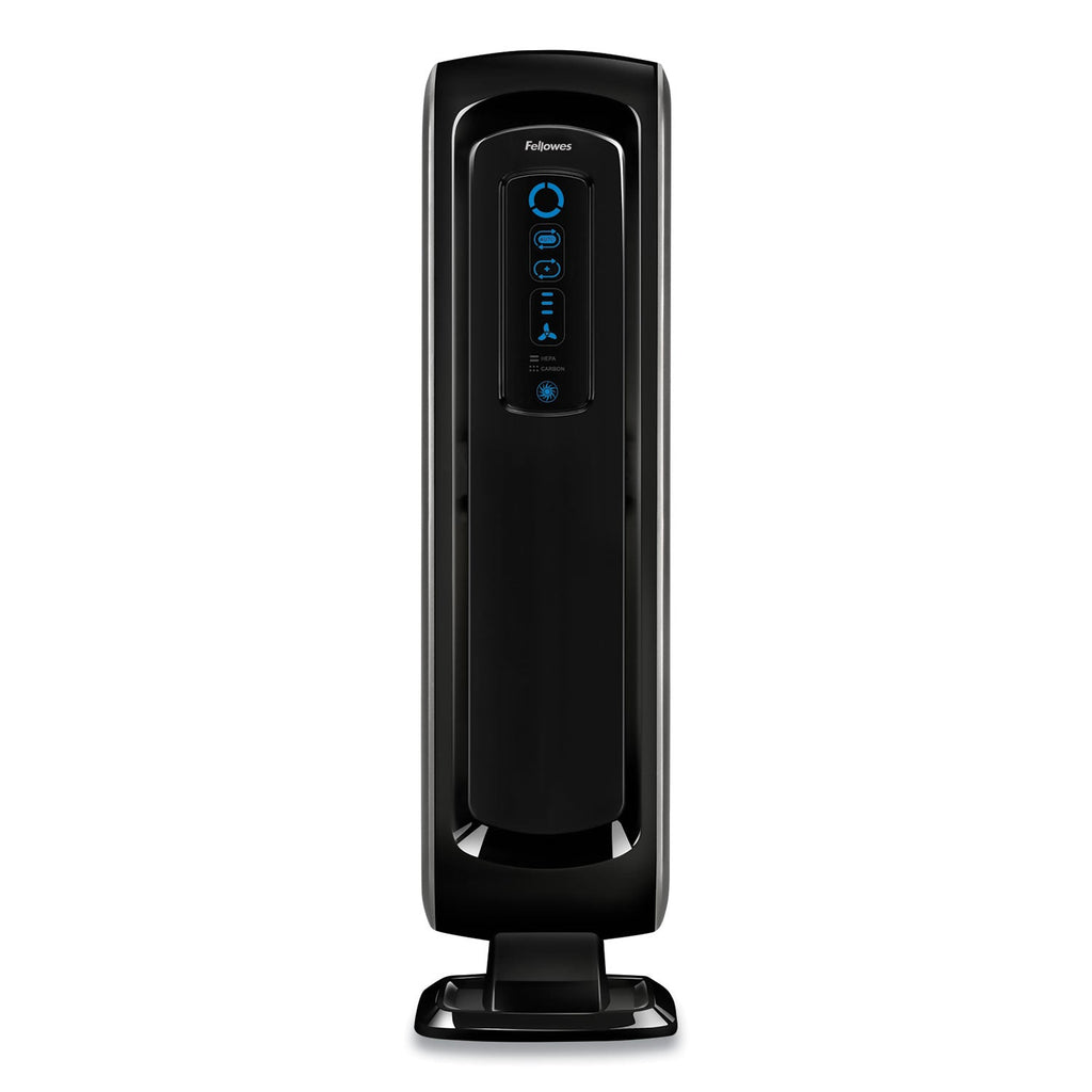 Fellowes HEPA and Carbon Filtration Air Purifiers, 100 to 200 sq ft Room Capacity, Black