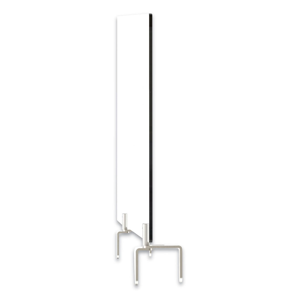 Ghent Clear Partition Extender with Attached Clamp, 42 x 3.88 x 18, Thermoplastic Sheeting