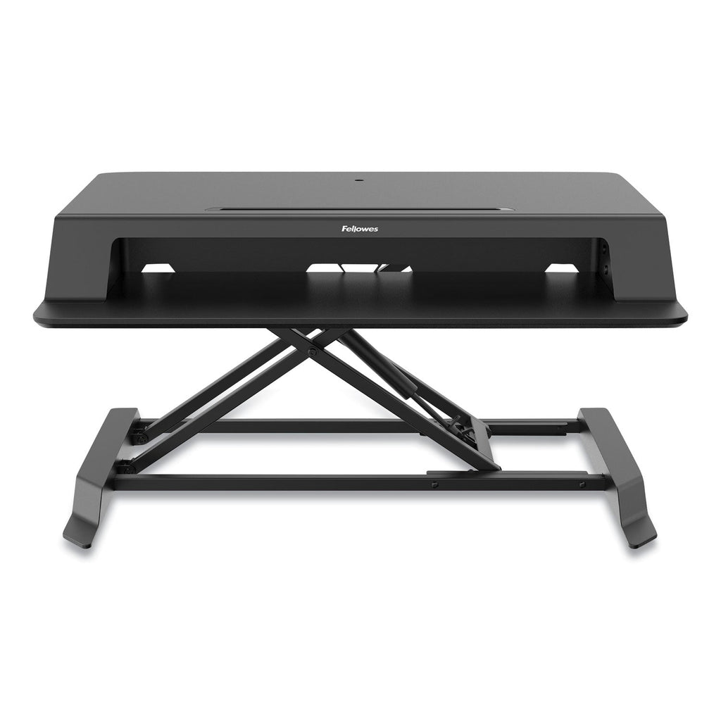 Fellowes Lotus LT Sit-Stand Workstation, 34.38" x 28.38" x 7.62", Black