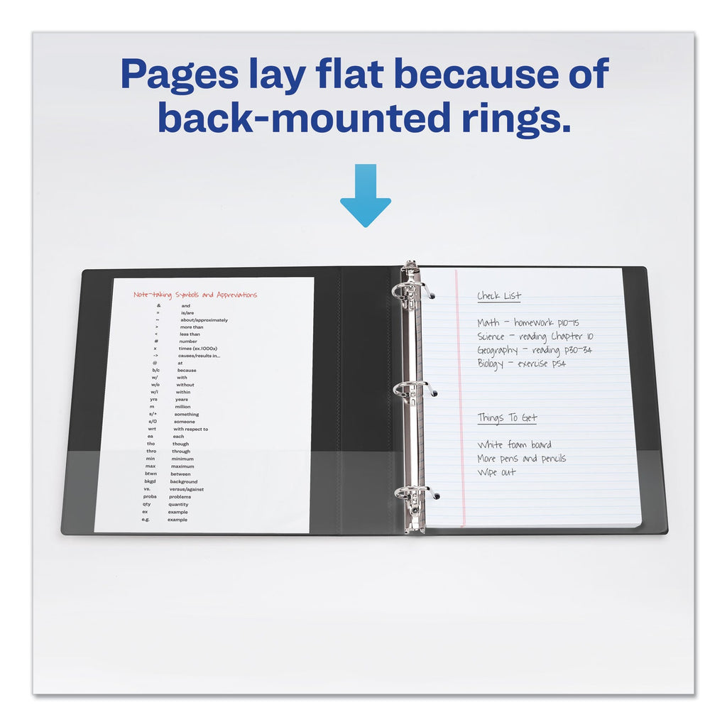Avery Durable View Binder with DuraHinge and Slant Rings, 3 Rings, 1" Capacity, 11 x 8.5, Aqua