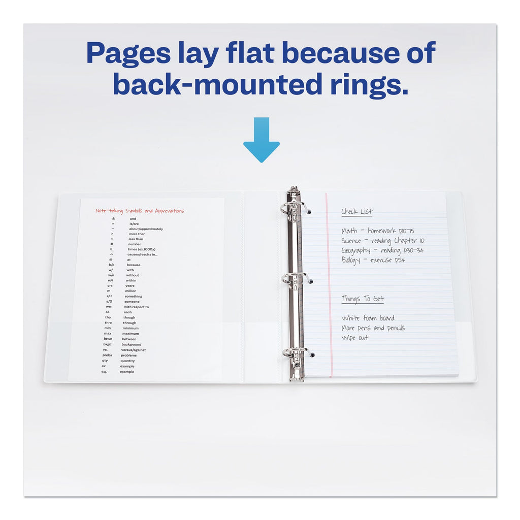 Avery Durable View Binder with DuraHinge and Slant Rings, 3 Rings, 3" Capacity, 11 x 8.5, White