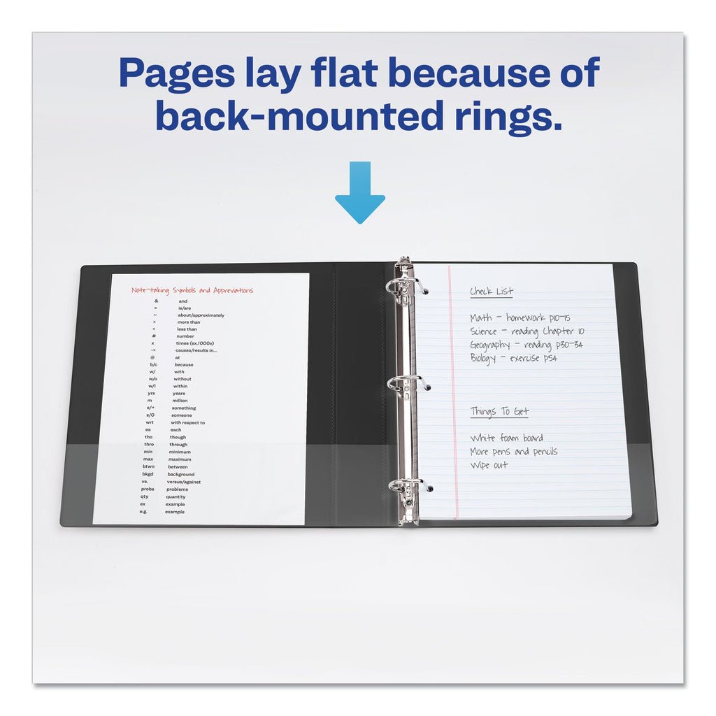 Avery Durable View Binder with DuraHinge and Slant Rings, 3 Rings, 1" Capacity, 11 x 8.5, Coral