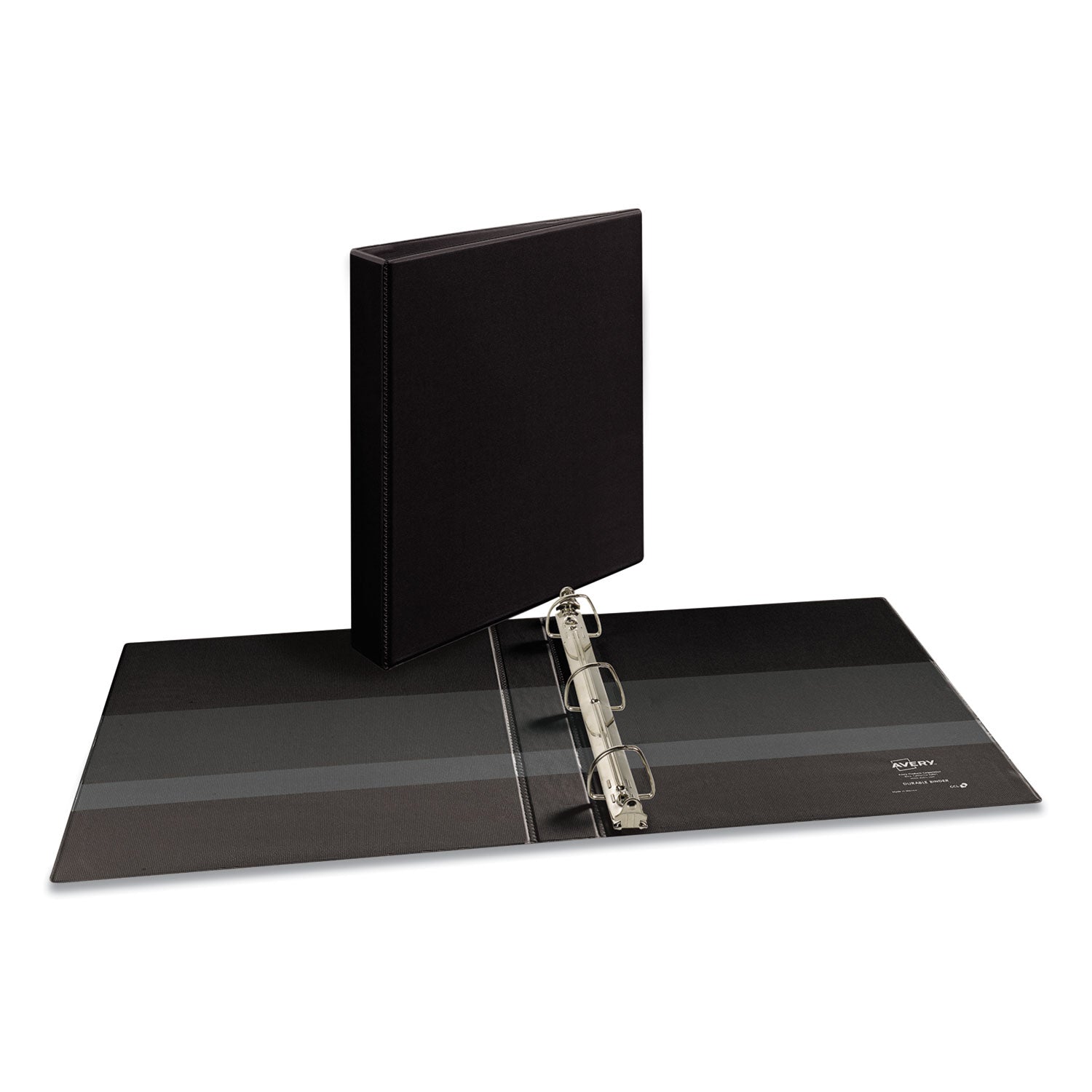 Avery Durable View Binder with DuraHinge and EZD Rings, 3 Rings, 1" Capacity, 11 x 8.5, Black, (9300)