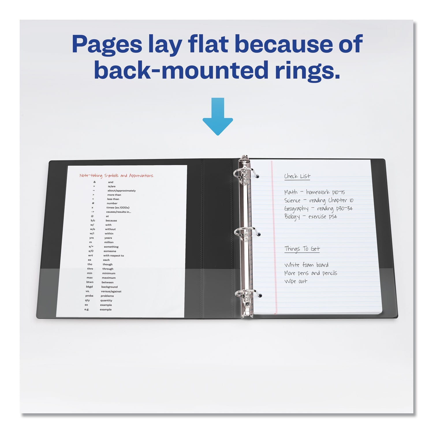 Avery Durable View Binder with DuraHinge and Slant Rings, 3 Rings, 1" Capacity, 11 x 8.5, Blue