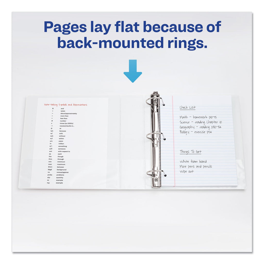 Avery Durable View Binder with DuraHinge and Slant Rings, 3 Rings, 2" Capacity, 11 x 8.5, White, 4/Pack