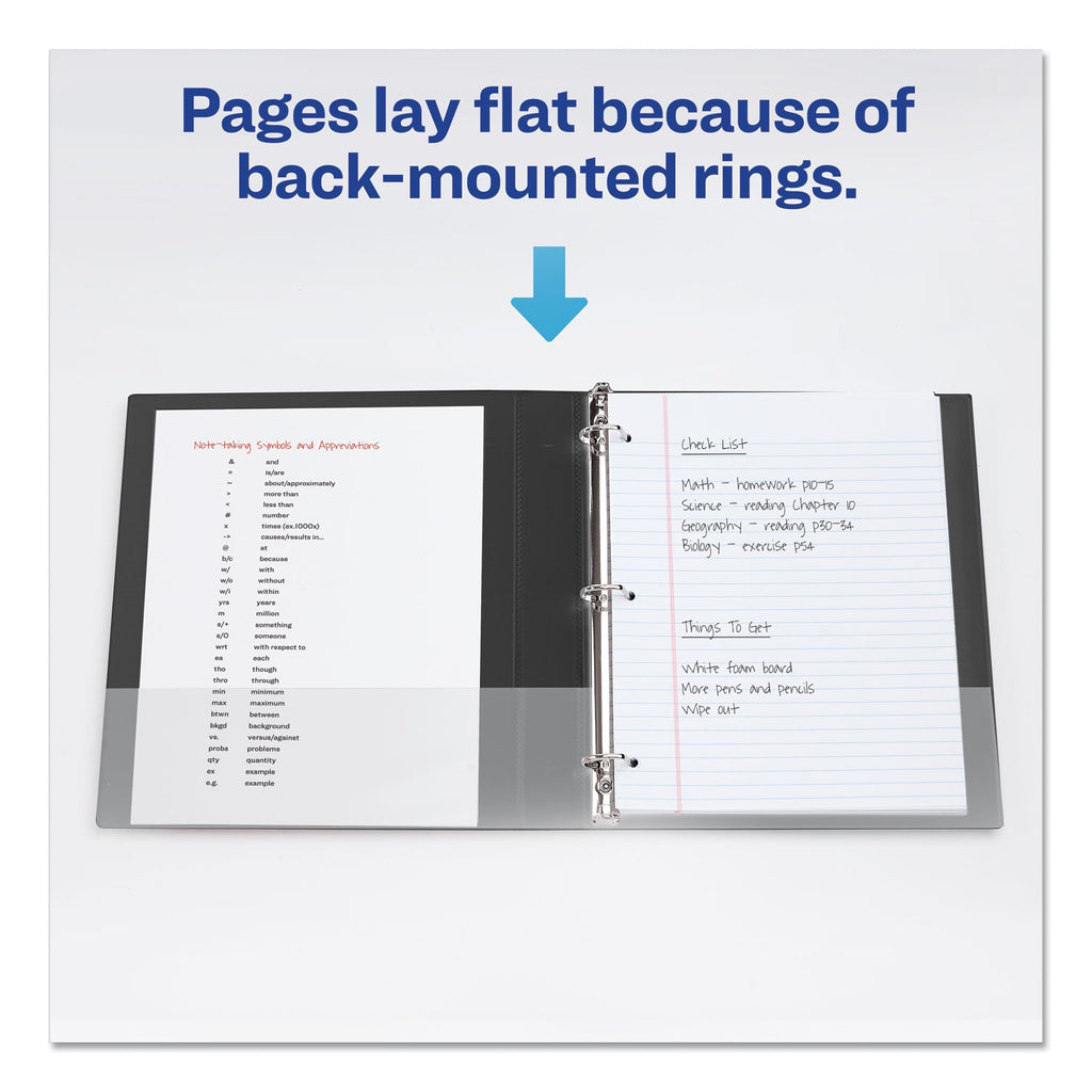 Avery Durable Non-View Binder with DuraHinge and Slant Rings, 3 Rings, 1" Capacity, 11 x 8.5, Blue