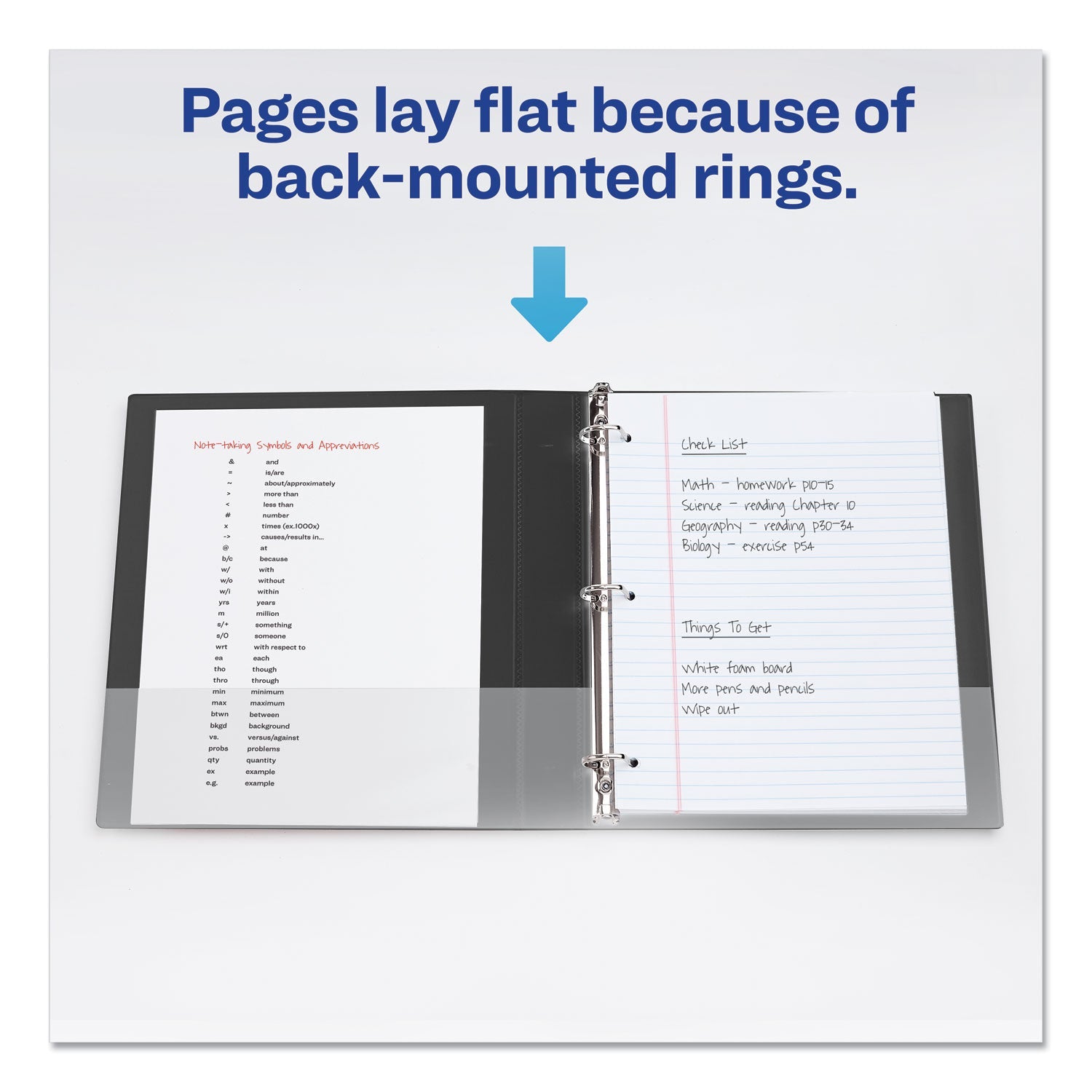 Avery Durable Non-View Binder with DuraHinge and Slant Rings, 3 Rings, 1" Capacity, 11 x 8.5, Blue