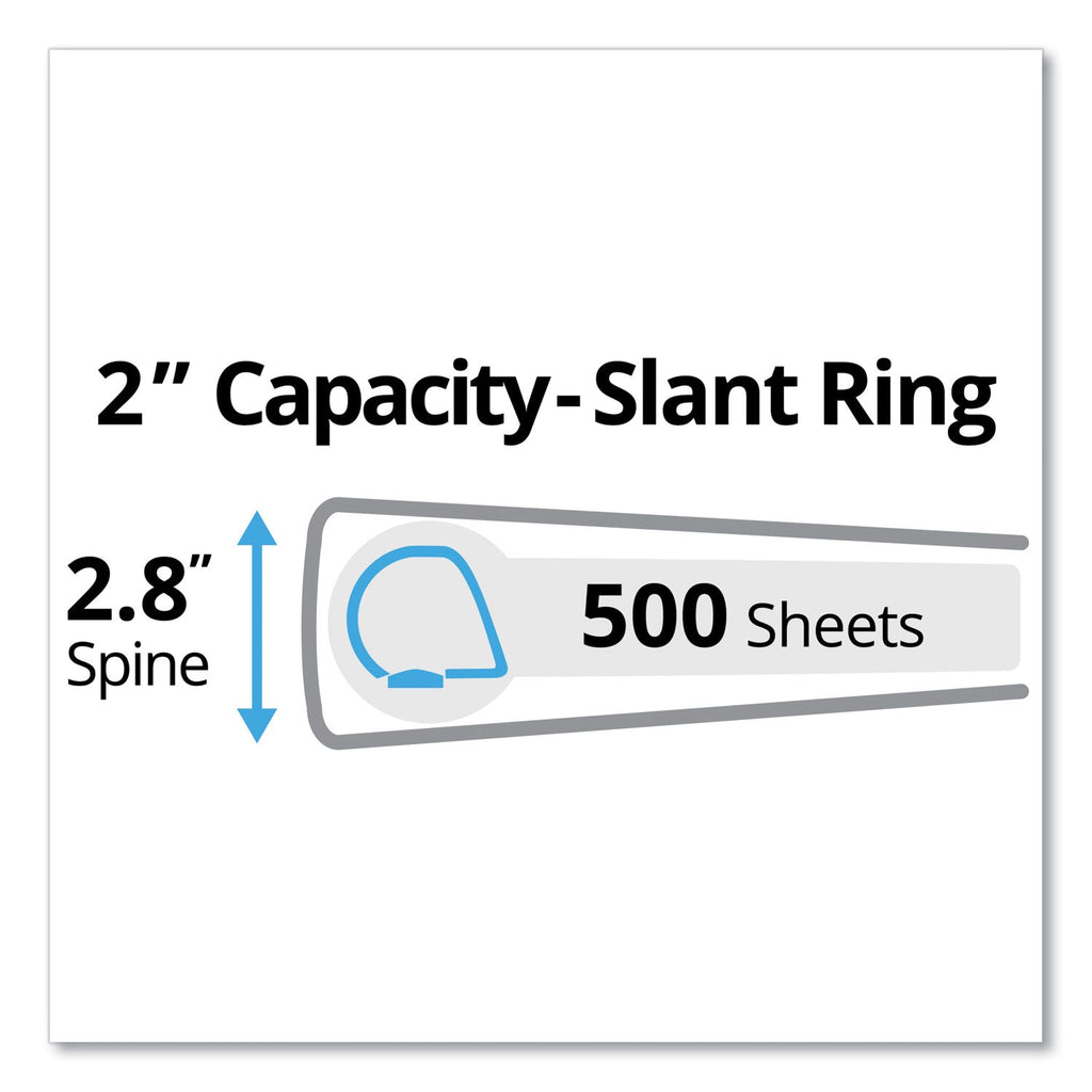 Avery Durable Non-View Binder with DuraHinge and Slant Rings, 3 Rings, 2" Capacity, 11 x 8.5, Red