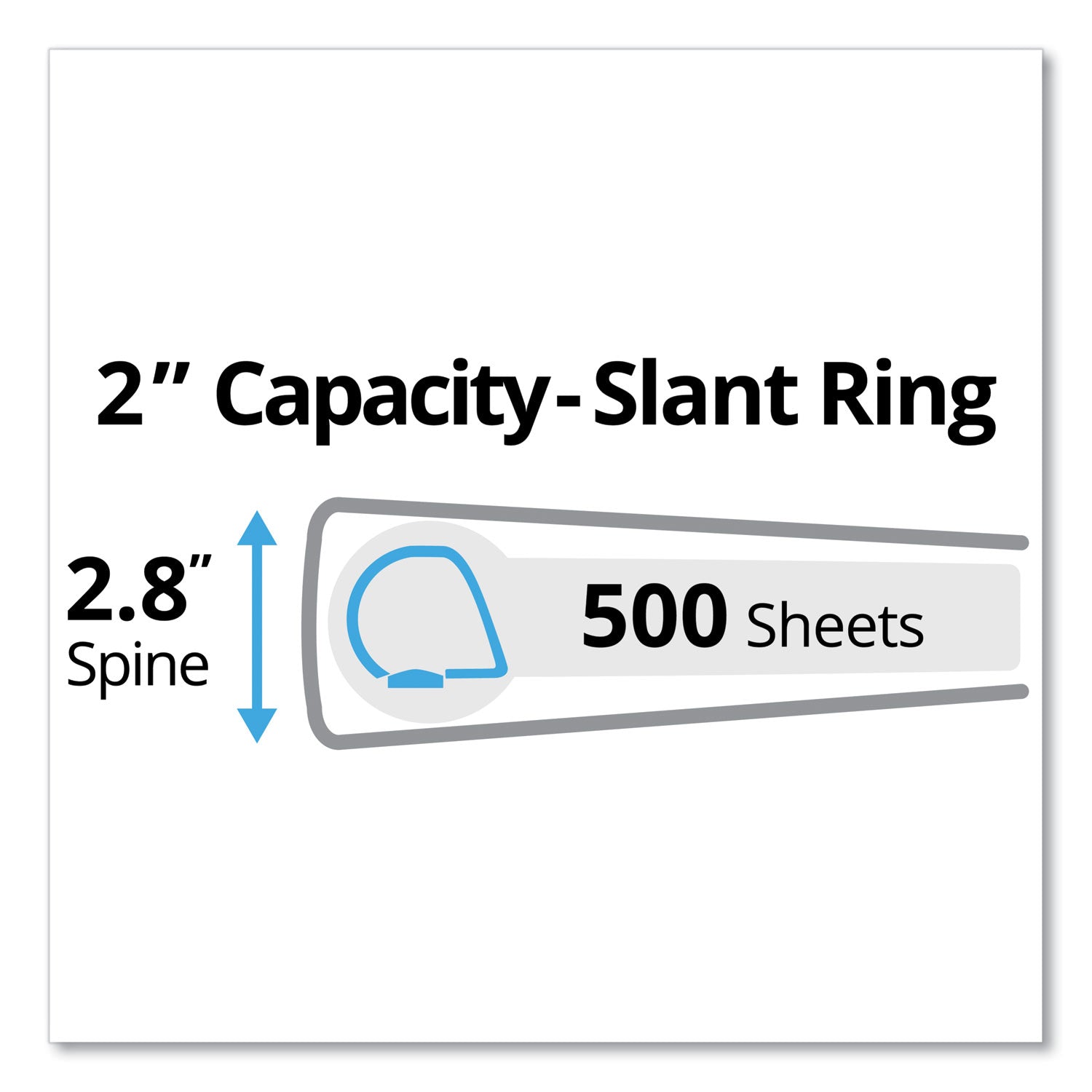 Avery Durable Non-View Binder with DuraHinge and Slant Rings, 3 Rings, 2" Capacity, 11 x 8.5, Red