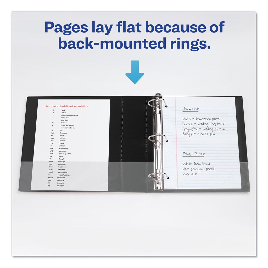 Avery Durable Non-View Binder with DuraHinge and Slant Rings, 3 Rings, 2" Capacity, 11 x 8.5, Black