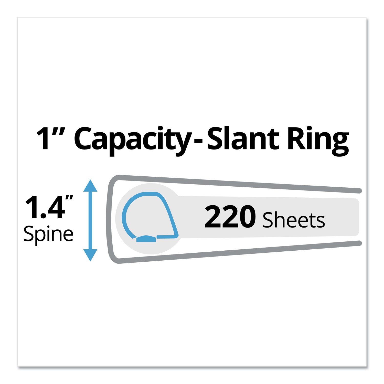 Avery Durable Non-View Binder with DuraHinge and Slant Rings, 3 Rings, 1" Capacity, 11 x 8.5, Black