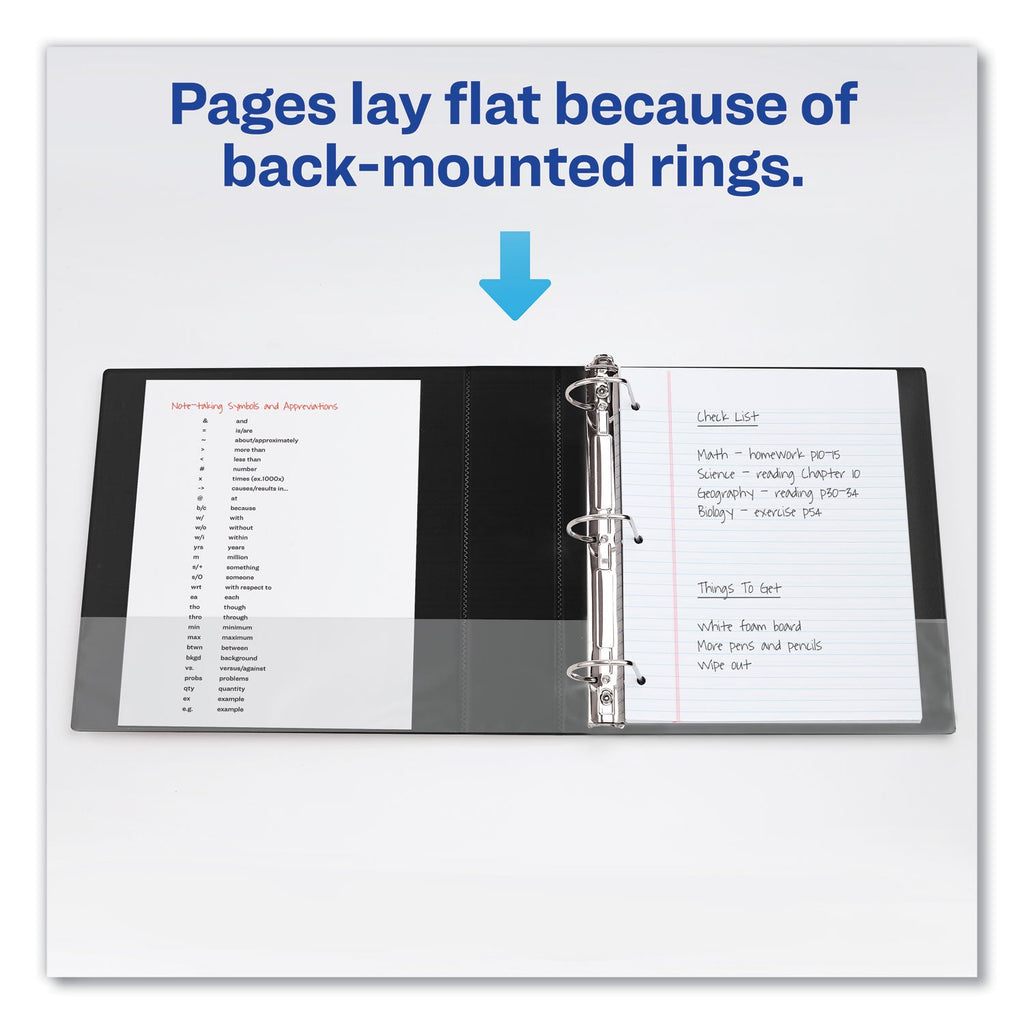 Avery Durable Non-View Binder with DuraHinge and Slant Rings, 3 Rings, 3" Capacity, 11 x 8.5, Green