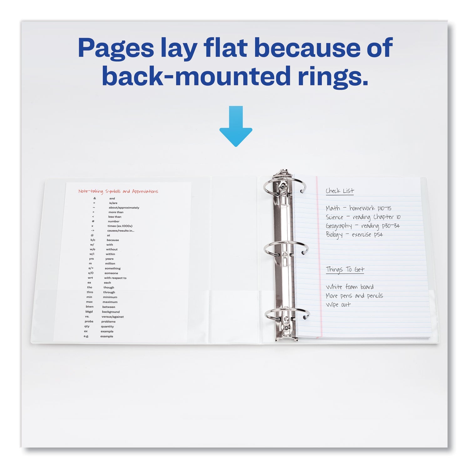 Avery Showcase Economy View Binder with Round Rings, 3 Rings, 1" Capacity, 11 x 8.5, White