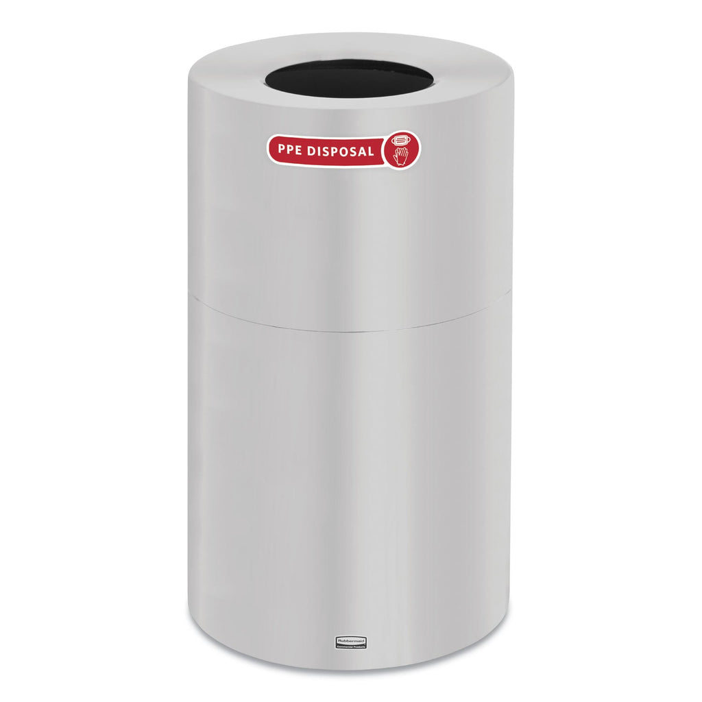 Rubbermaid Medical Decal, PPE DISPOSAL, 10 x 2.5, Red