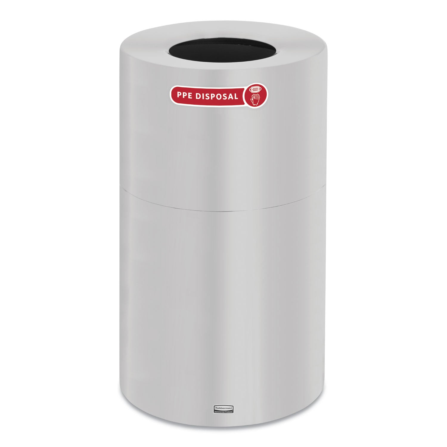Rubbermaid Medical Decal, PPE DISPOSAL, 10 x 2.5, Red