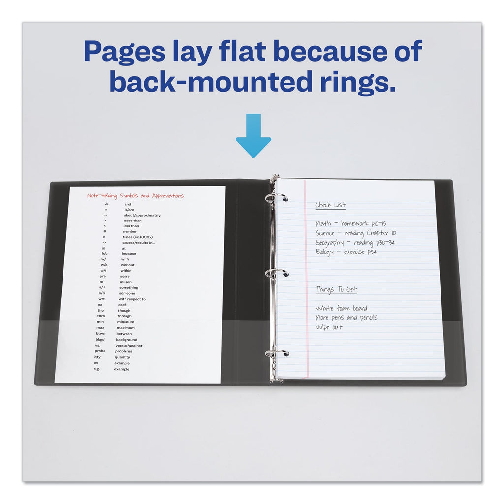 Avery Economy Non-View Binder with Round Rings, 3 Rings, 3" Capacity, 11 x 8.5, Blue, (4600)