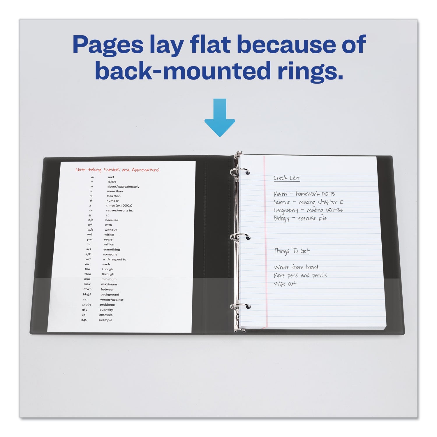 Avery Economy Non-View Binder with Round Rings, 3 Rings, 3" Capacity, 11 x 8.5, Blue, (4600)