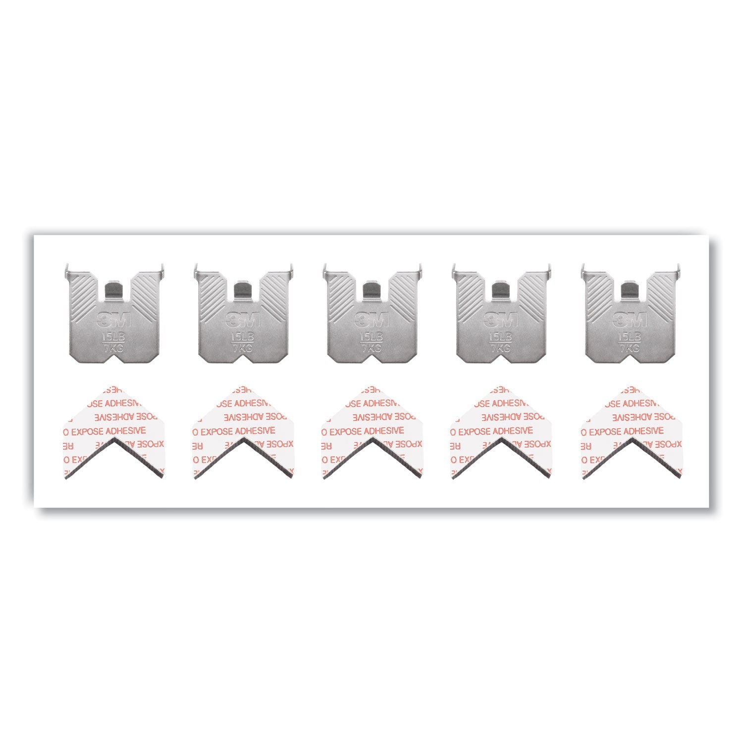 3M Claw Drywall Picture Hanger, Holds 15 lbs, 5 Hooks and 5 Spot Markers, Stainless Steel