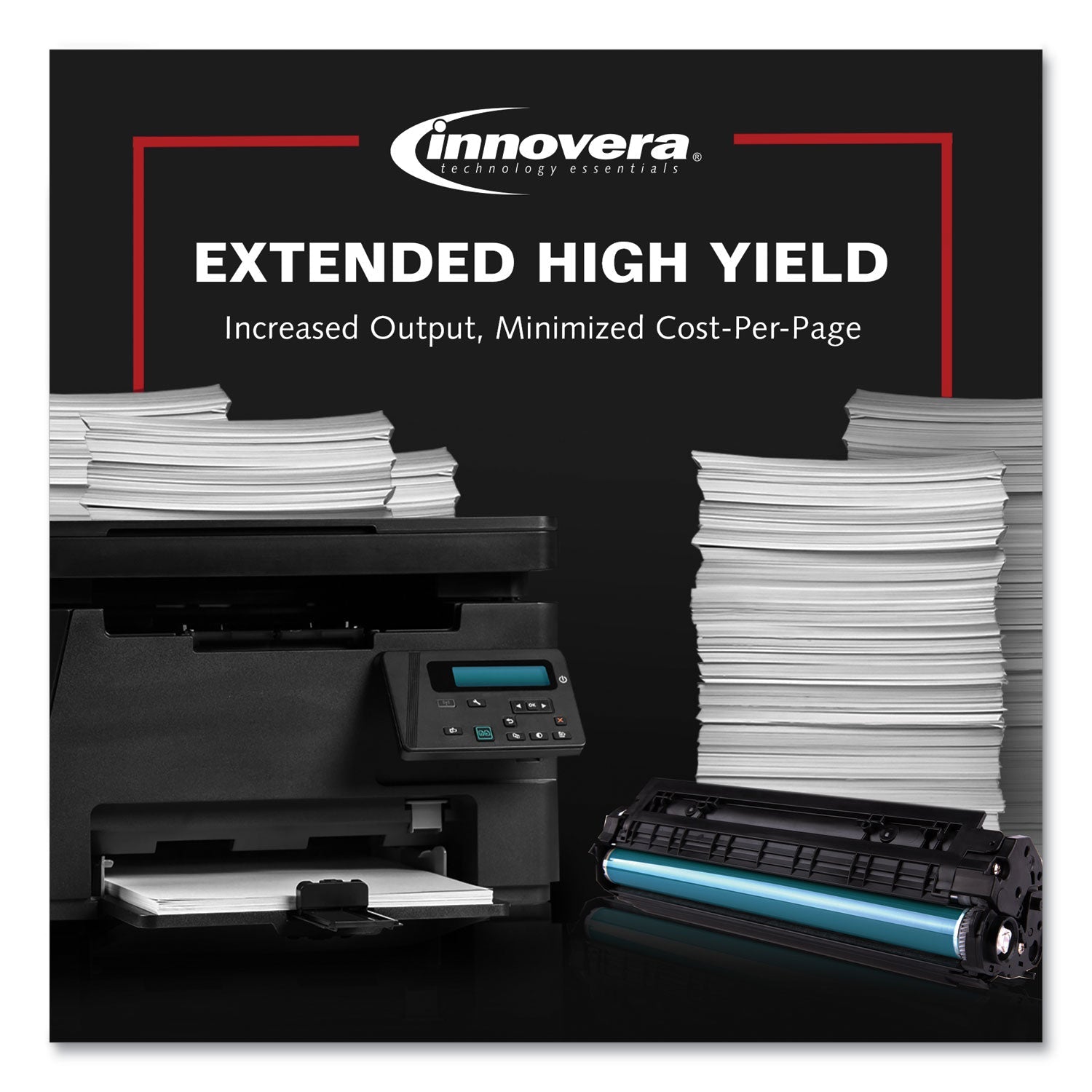 Innovera Remanufactured Black Extended-Yield Toner, Replacement for 90X (CE390XJ), 40,000 Page-Yield