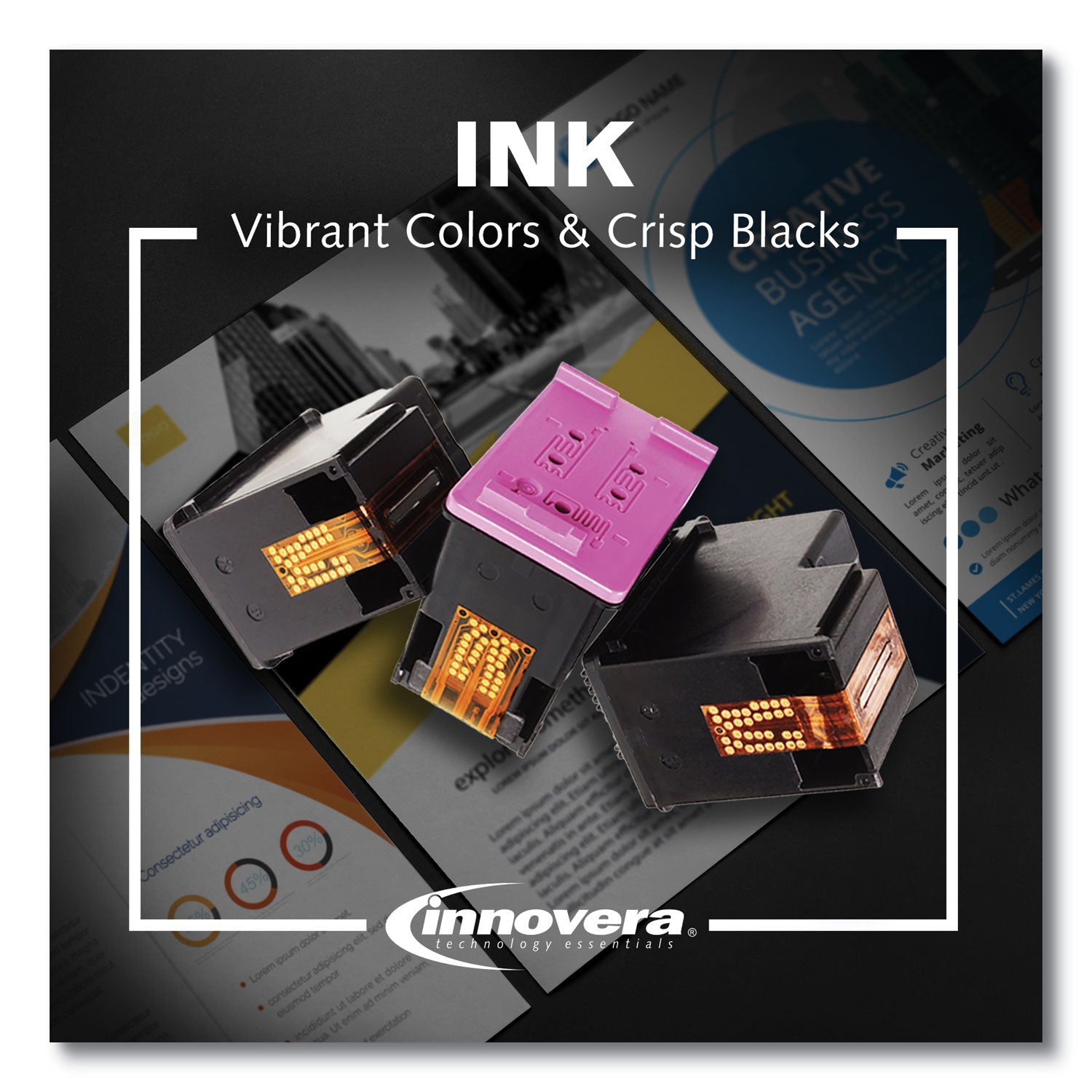 Innovera Remanufactured Cyan/Magenta/Yellow High-Yield Ink, Replacement for T252XL (T252XL220/320/420) 1,100 Page-Yield