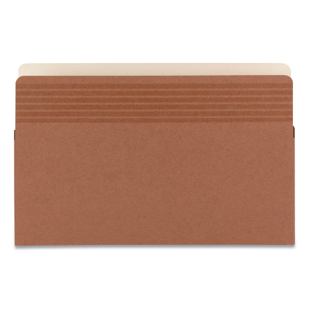 Smead Easy Grip Pockets, 3.5" Expansion, Legal Size, Redrope, 25/Box