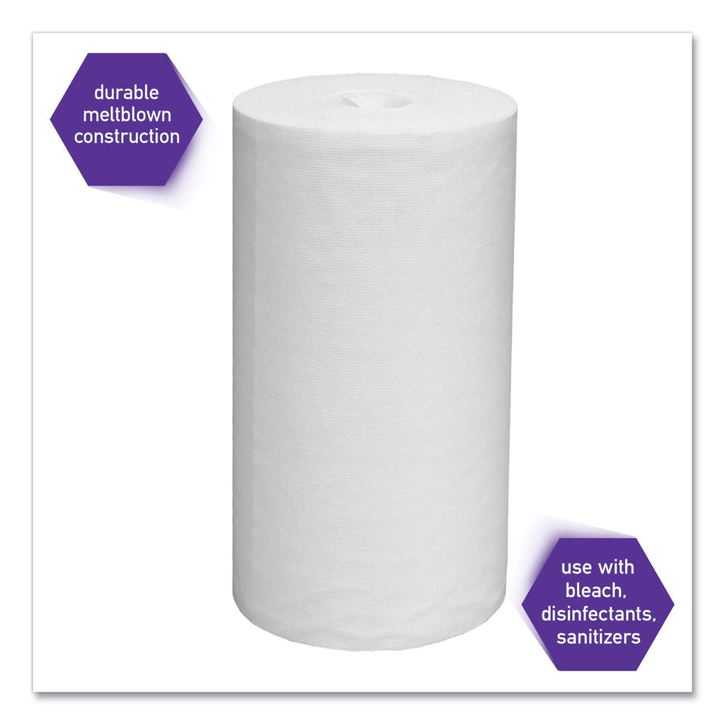 Kimtech WetTask System Prep Wipers for Bleach/Disinfectants/Sanitizers Hygienic Enclosed System Refills, w/Canister, 55/Rl,12 Roll/Ct