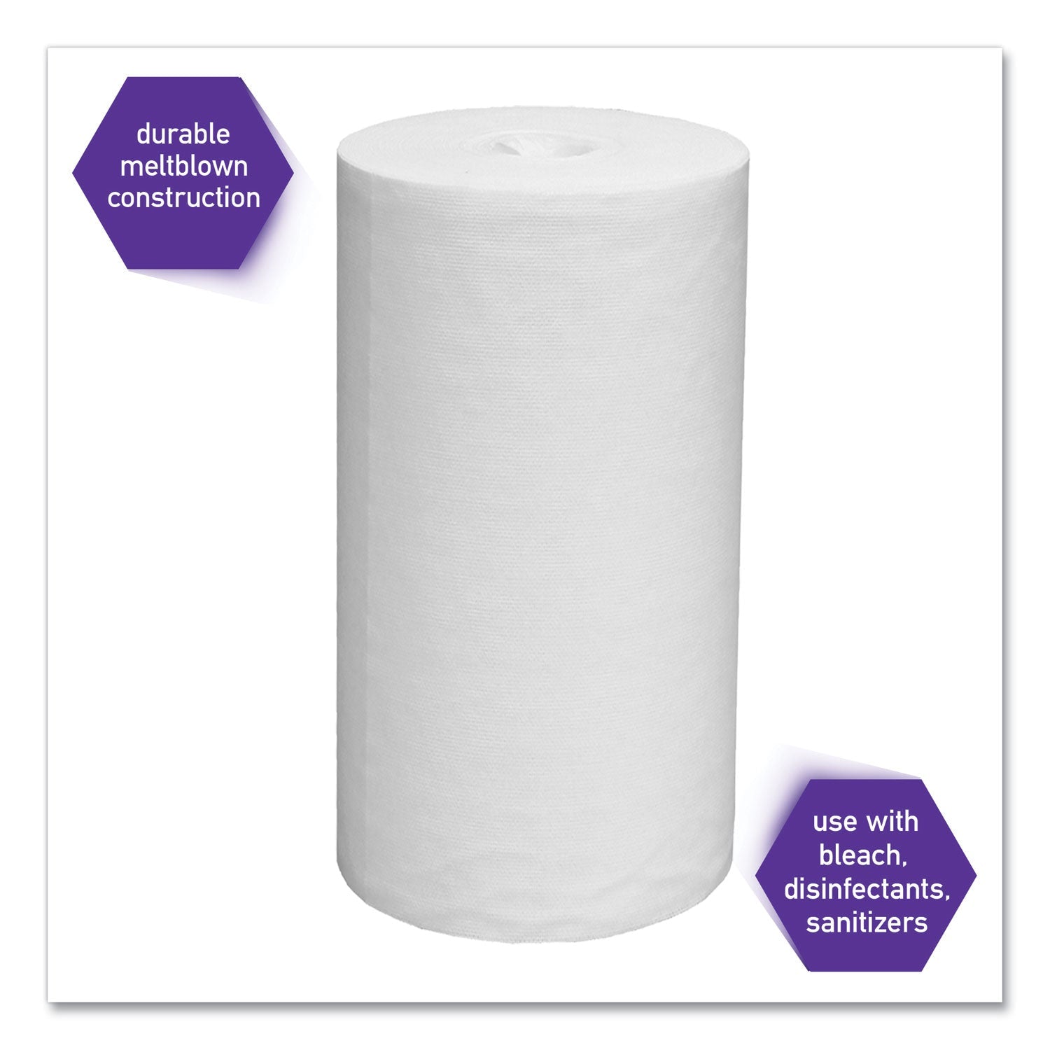 Kimtech WetTask System Prep Wipers for Bleach/Disinfectants/Sanitizers Hygienic Enclosed System Refills, w/Canister, 55/Rl,12 Roll/Ct