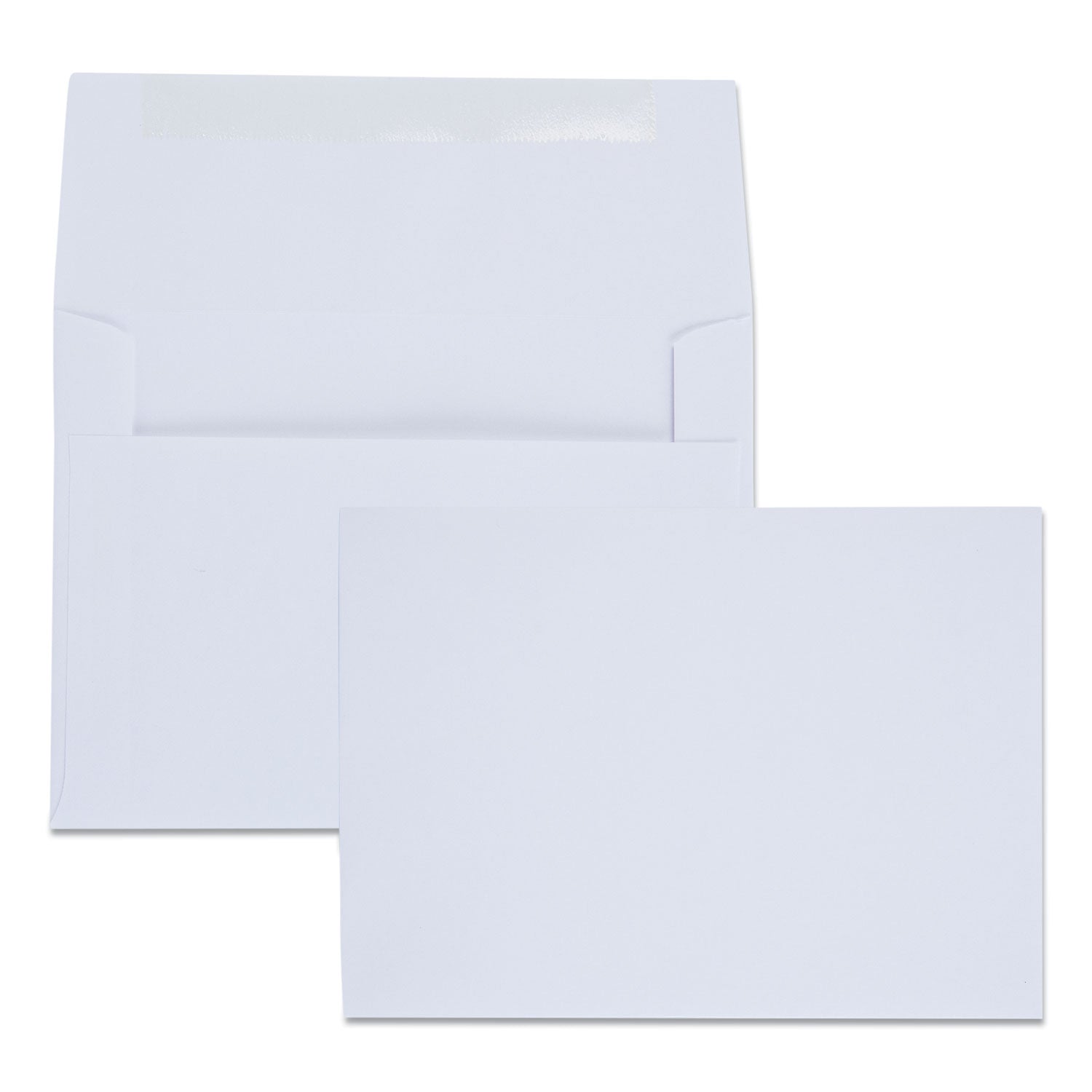 Quality Park Greeting Card/Invitation Envelope, A-6, Square Flap, Gummed Closure, 4.75 x 6.5, White, 100/Box