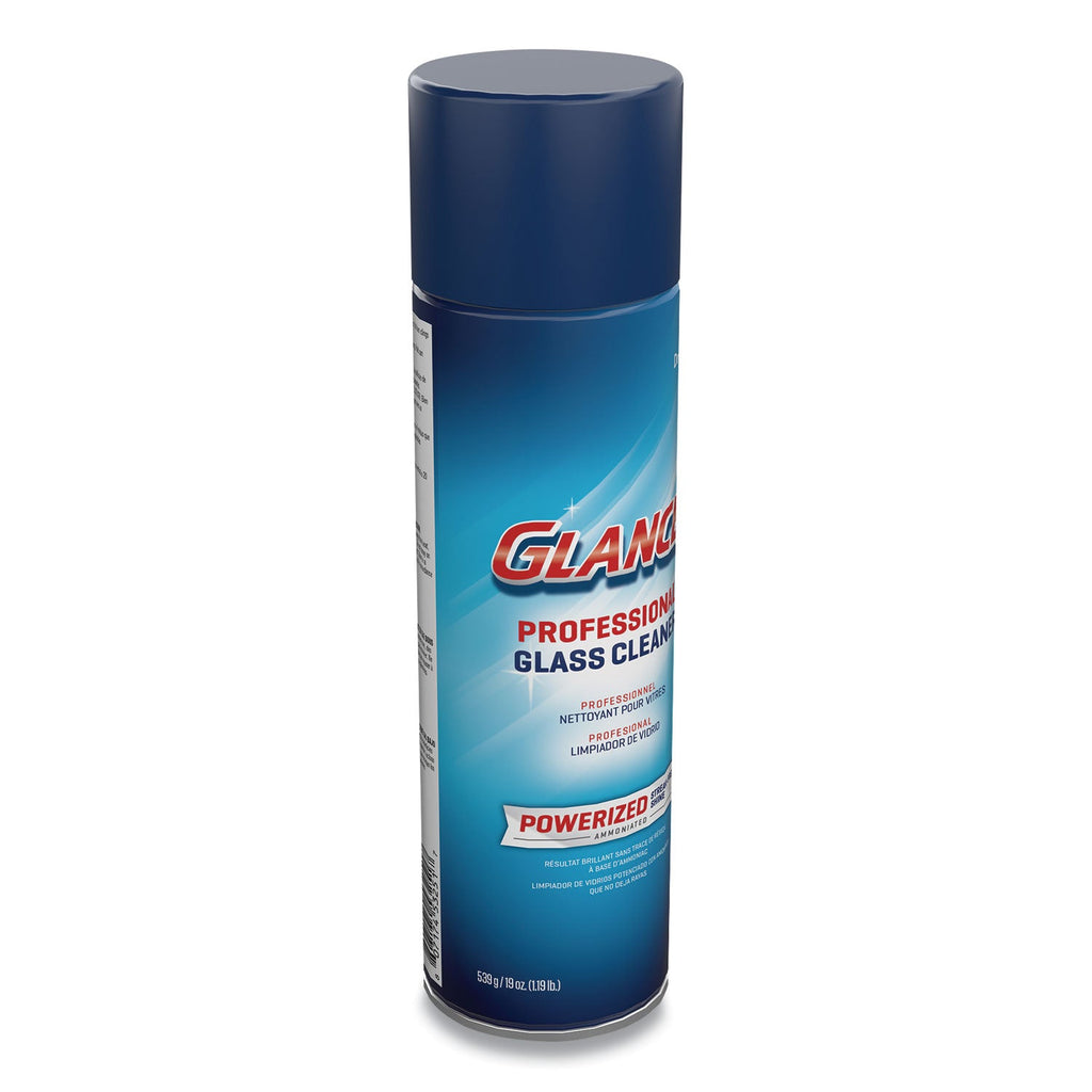 Diversey Glance Powerized Glass and Surface Cleaner, Ammonia Scent, 19 oz Aerosol Spray, 12/Carton