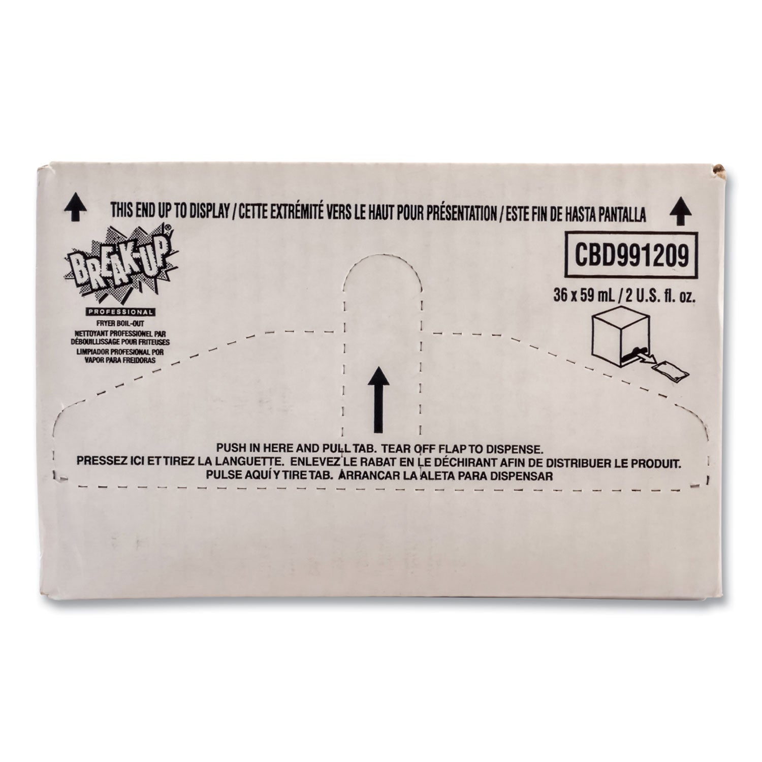 BREAK-UP Fryer Boil-Out, Ready to Use, 2 oz Packet, 36/Carton