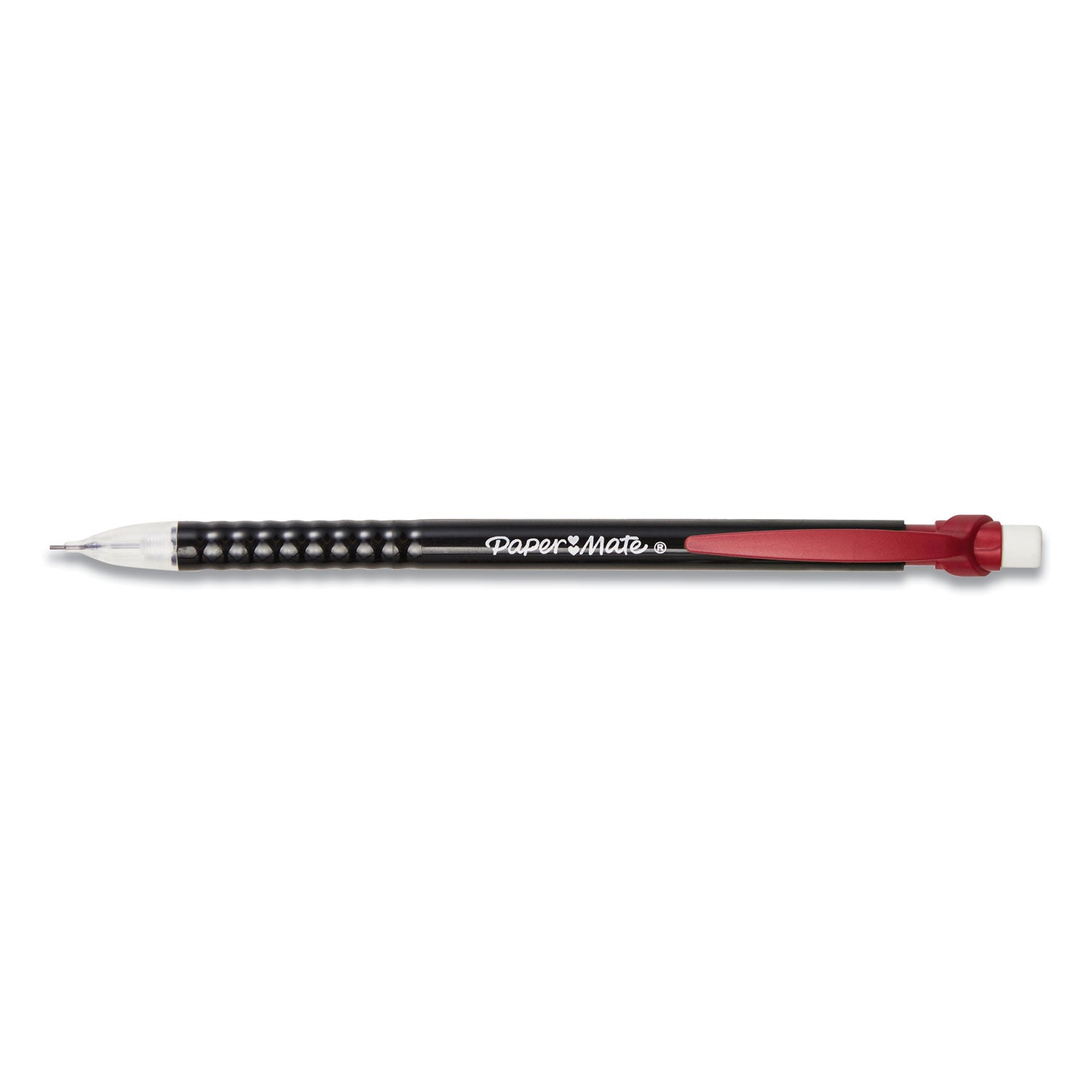 Paper Mate Write Bros Mechanical Pencil, 0.7 mm, HB (#2), Black Lead, Black Barrel with Assorted Clip Colors, 24/Pack